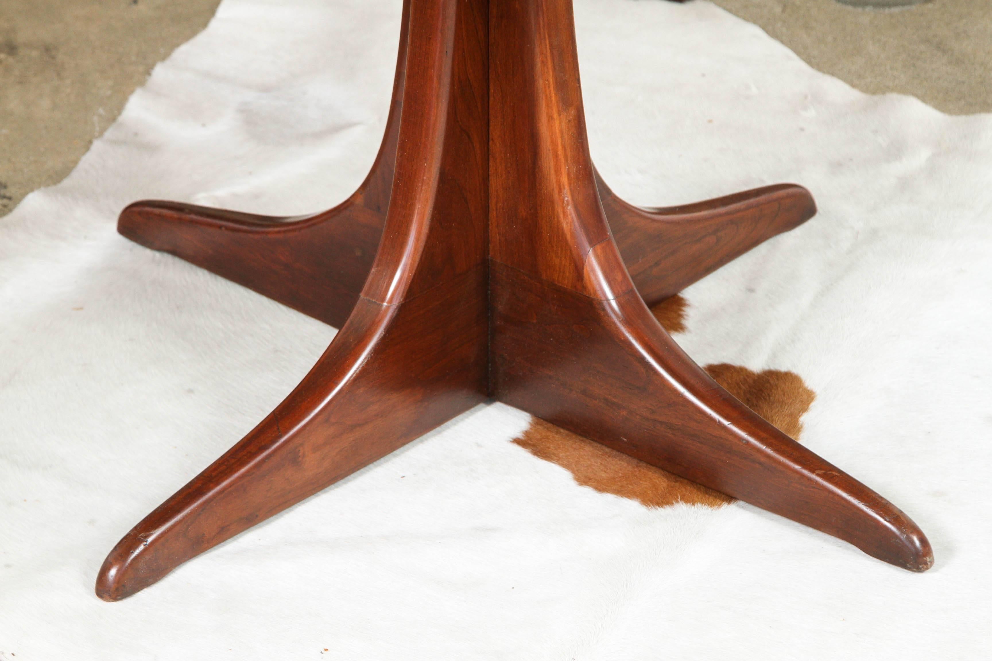 American Heywood Wakefield Cliff House Mahogany Table with Four Swivel Armchairs