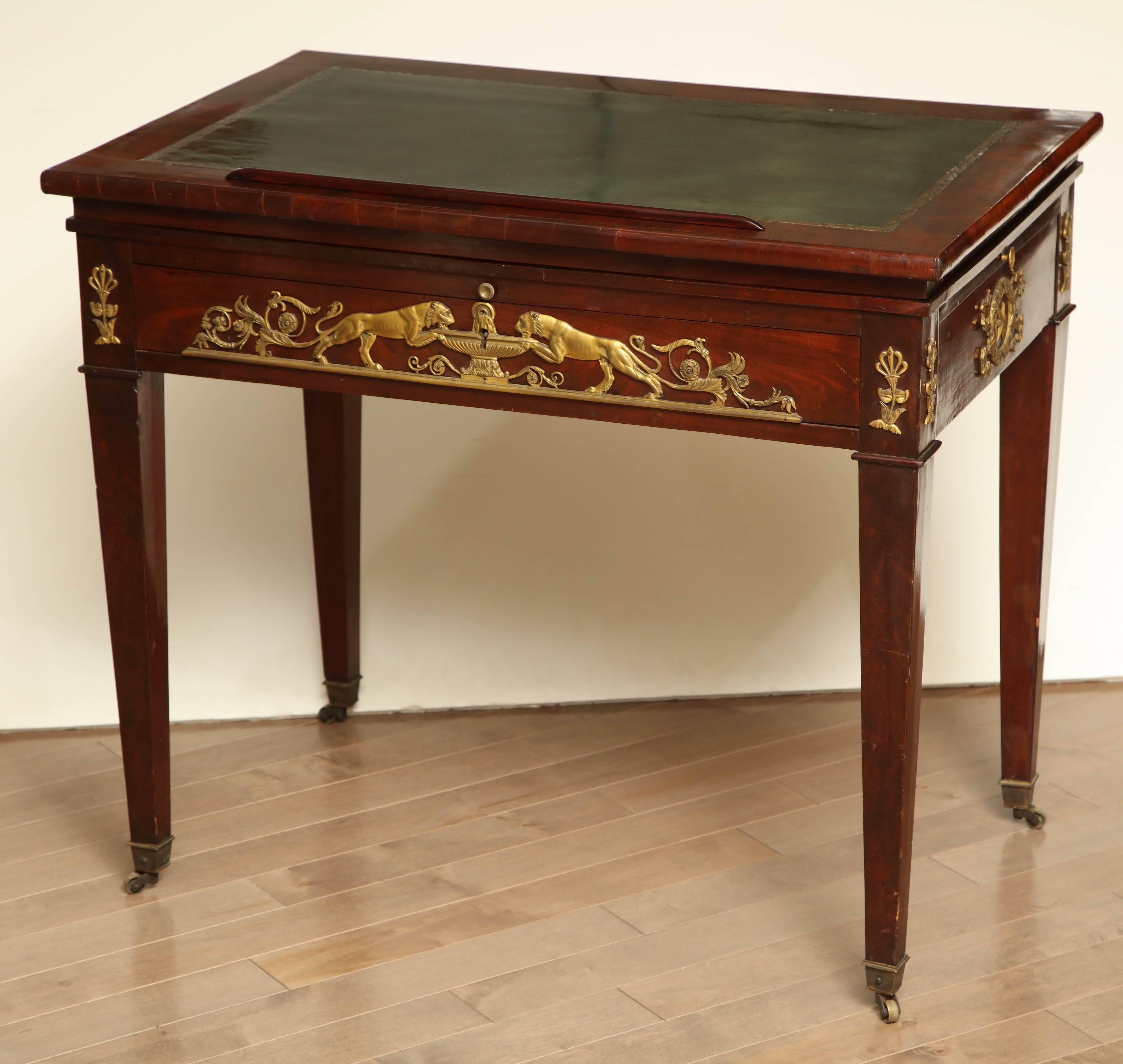 Early 19th Century French Empire Architects Desk For Sale 5