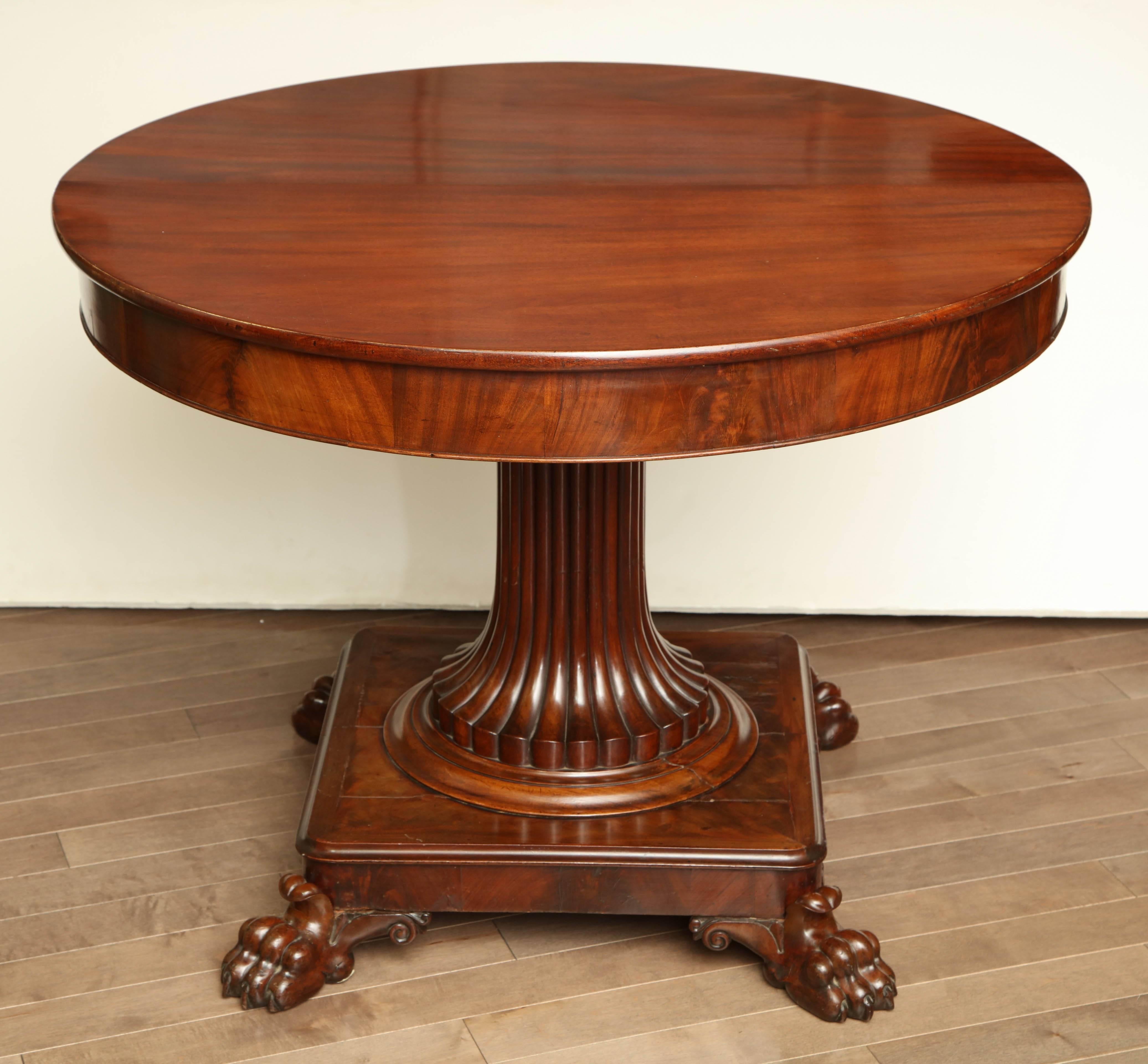 Mid-19th Century Continental, Mahogany Center Table 2