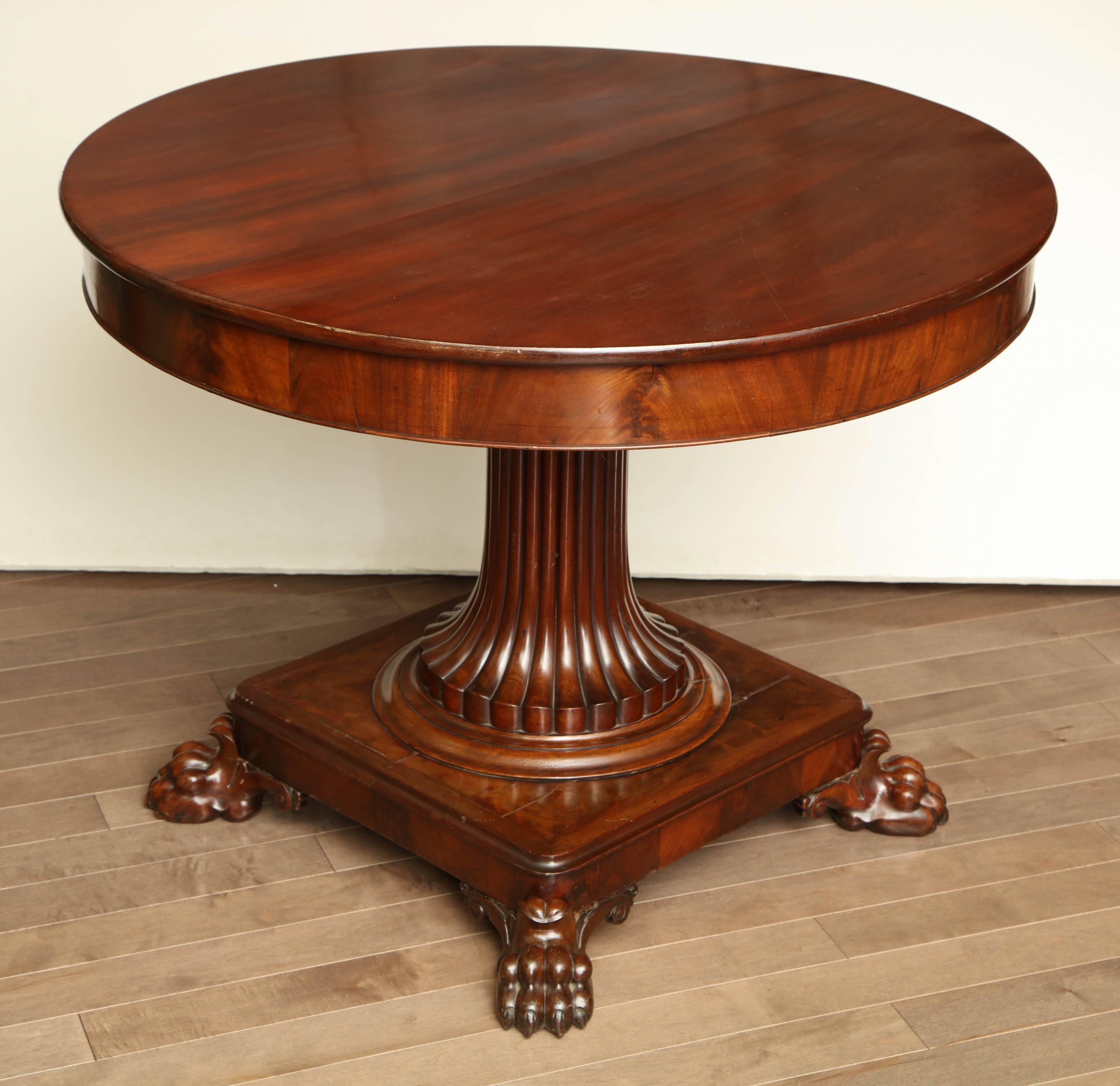 Mid-19th Century Continental, Mahogany Center Table 6