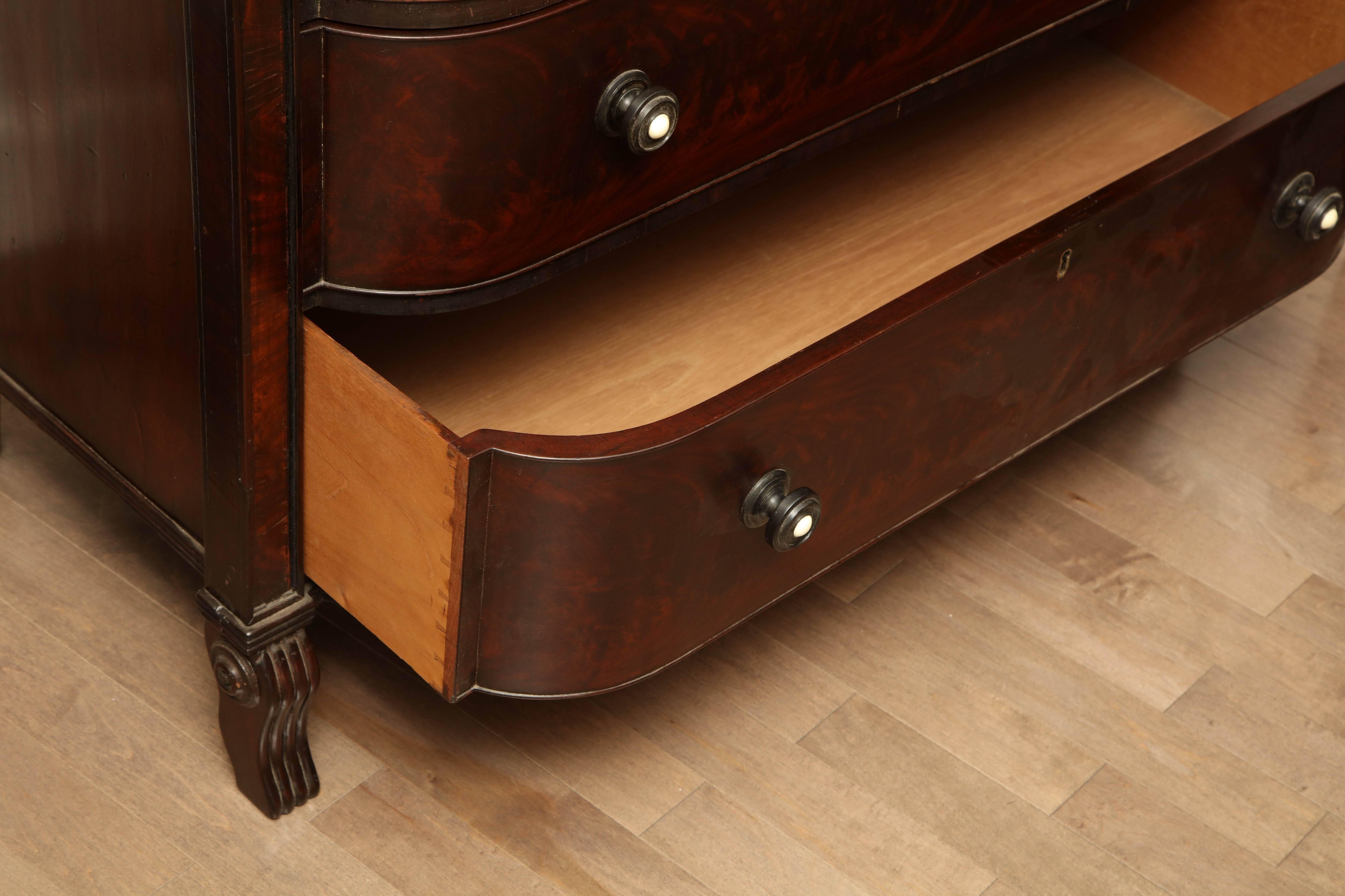 Mid-19th Century English, Mahogany Four-Drawer Chest 1