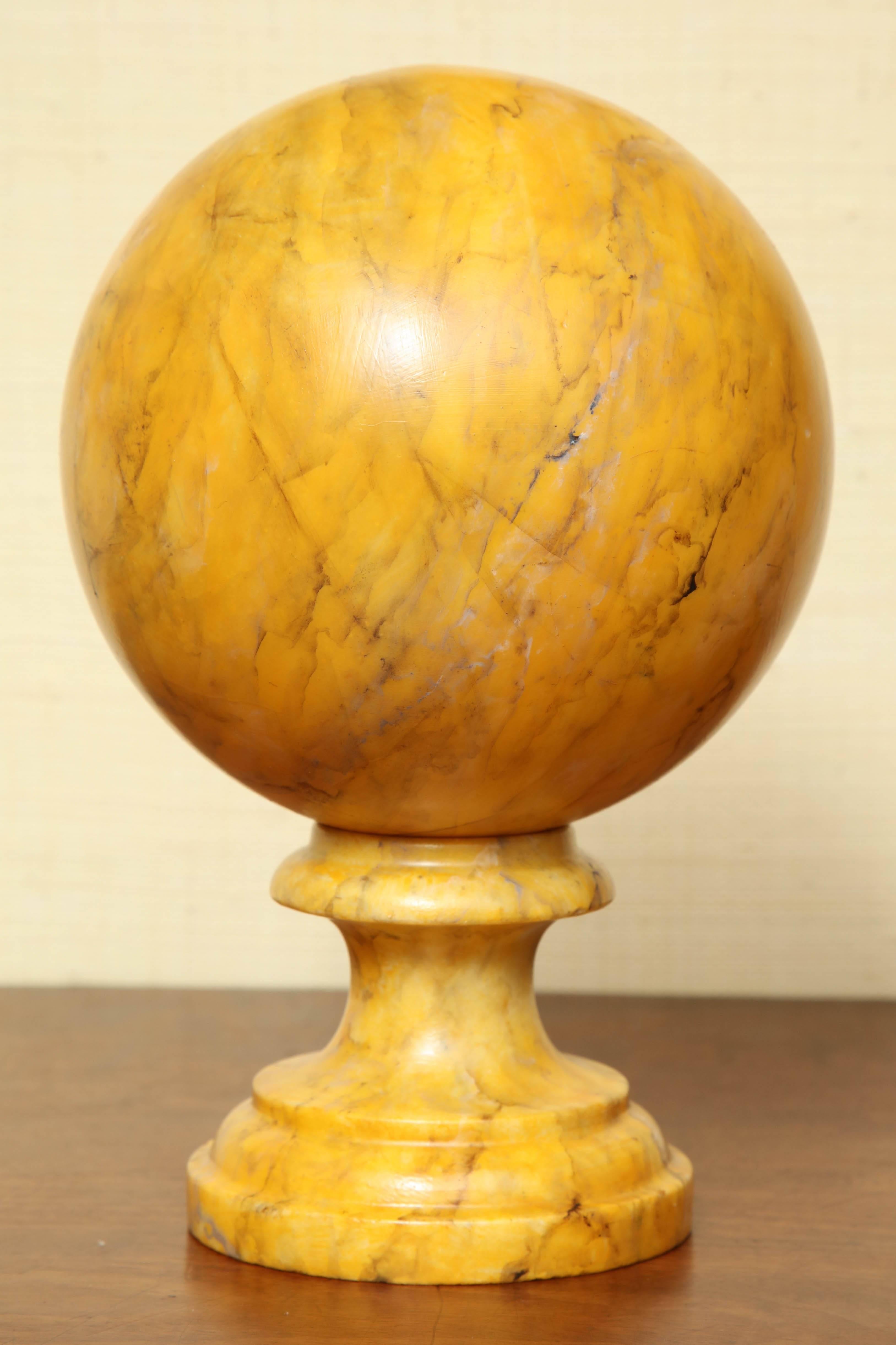 Italian Faux Marbre Finished, Marble Ball