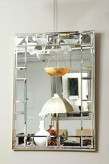 Polished Brass and Scored Mirror "La Barge"