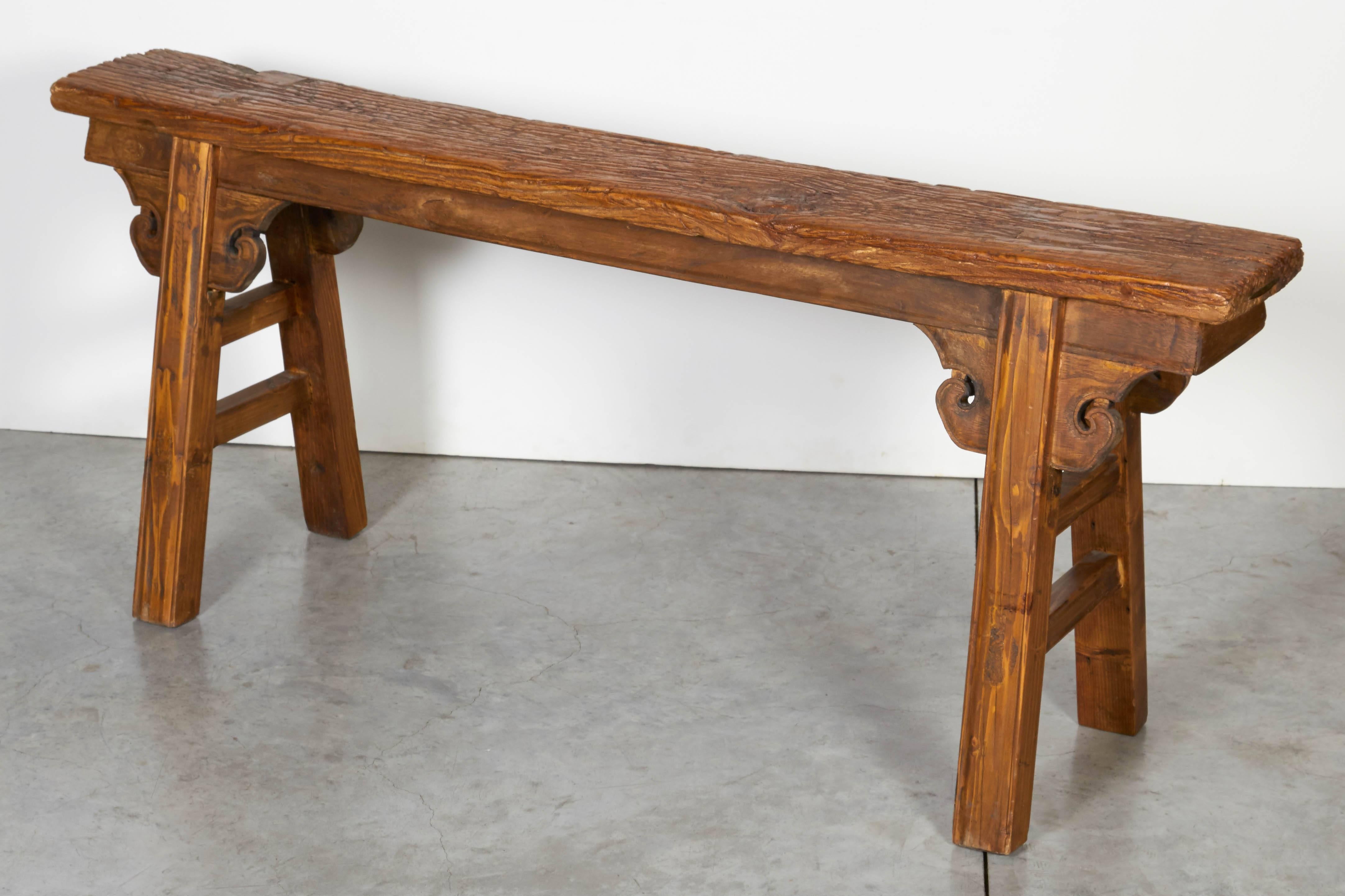 Classic Two Person Chinese Bench, circa 1900 1