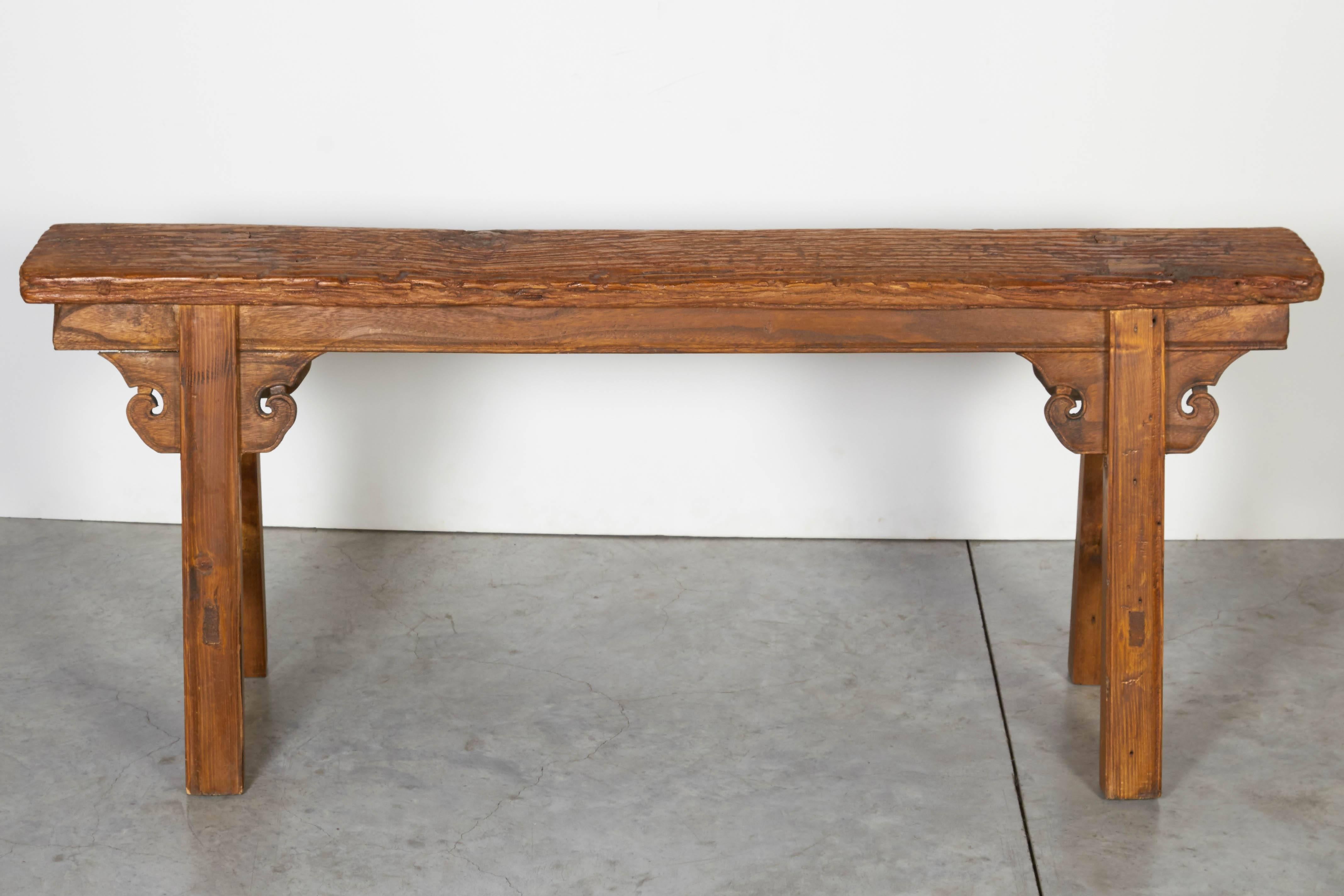 Classic Two Person Chinese Bench, circa 1900 3