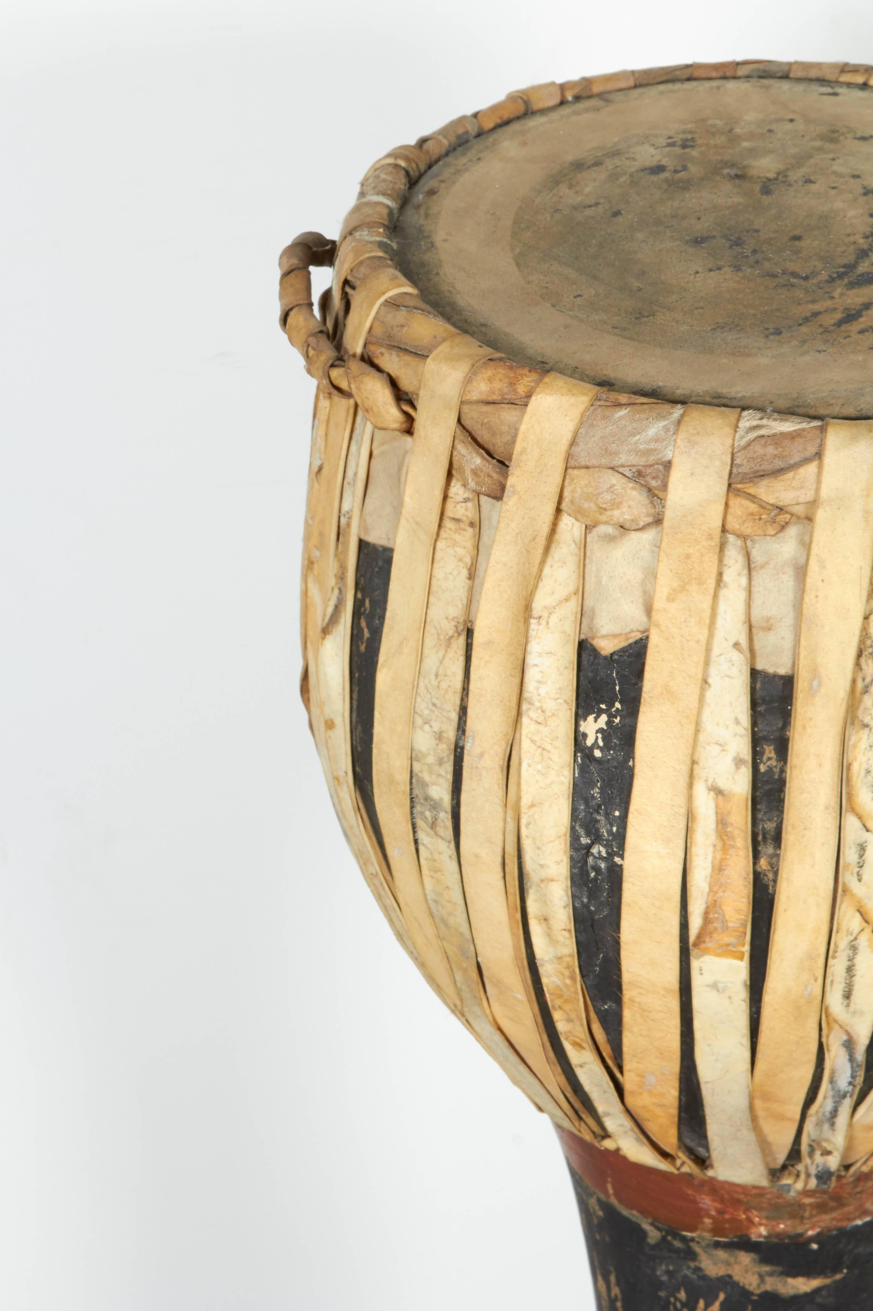 20th Century Vintage Ceremonial Hill Tribe Drums from Thailand