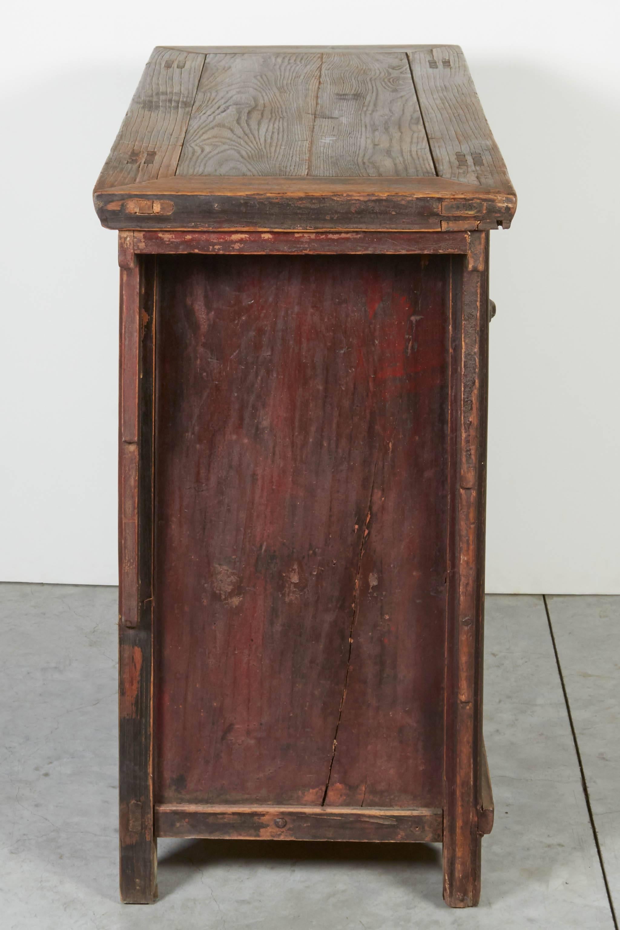 19th Century Two-Drawer Chinese Cabinet, Great Patina 1