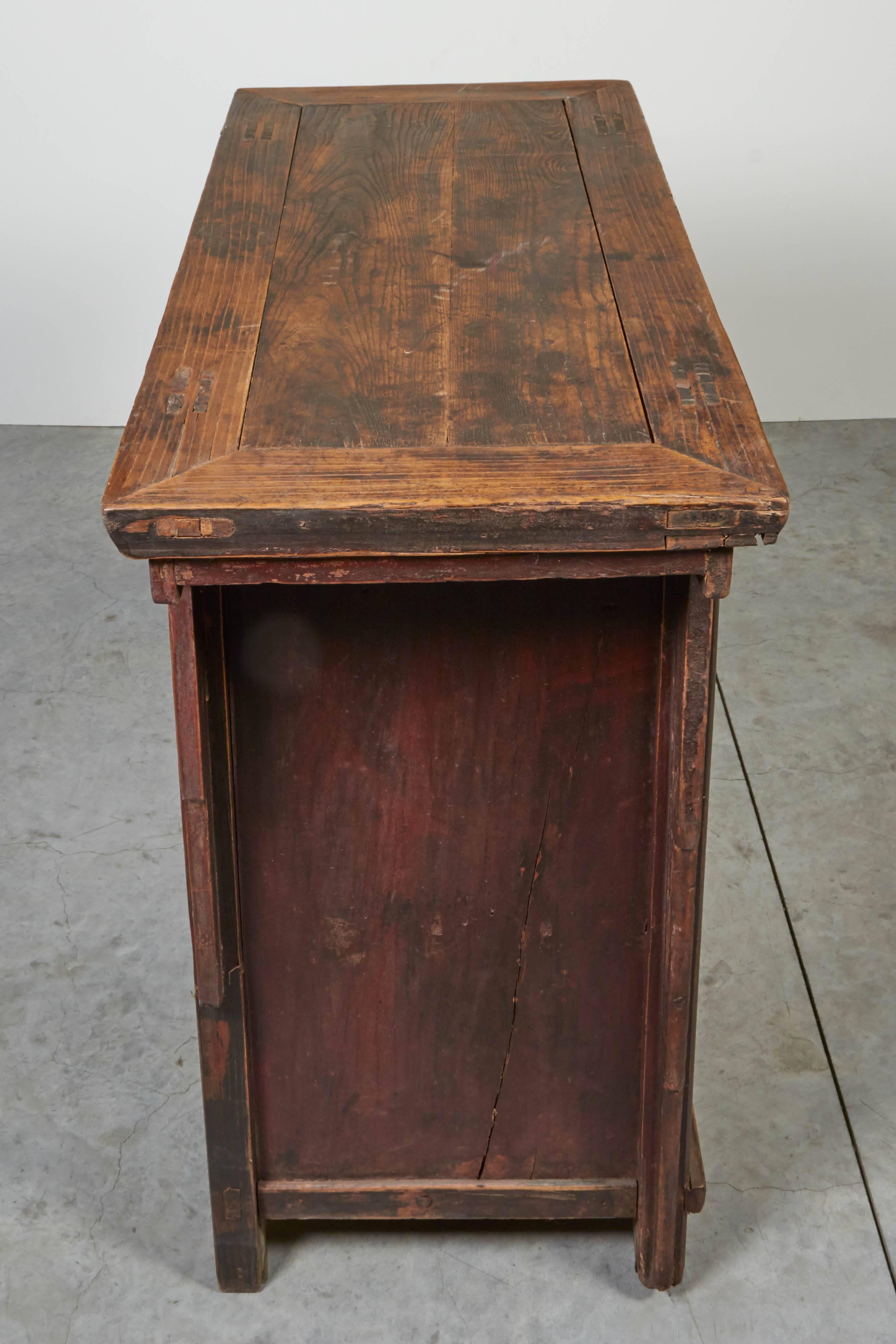 19th Century Two-Drawer Chinese Cabinet, Great Patina 6