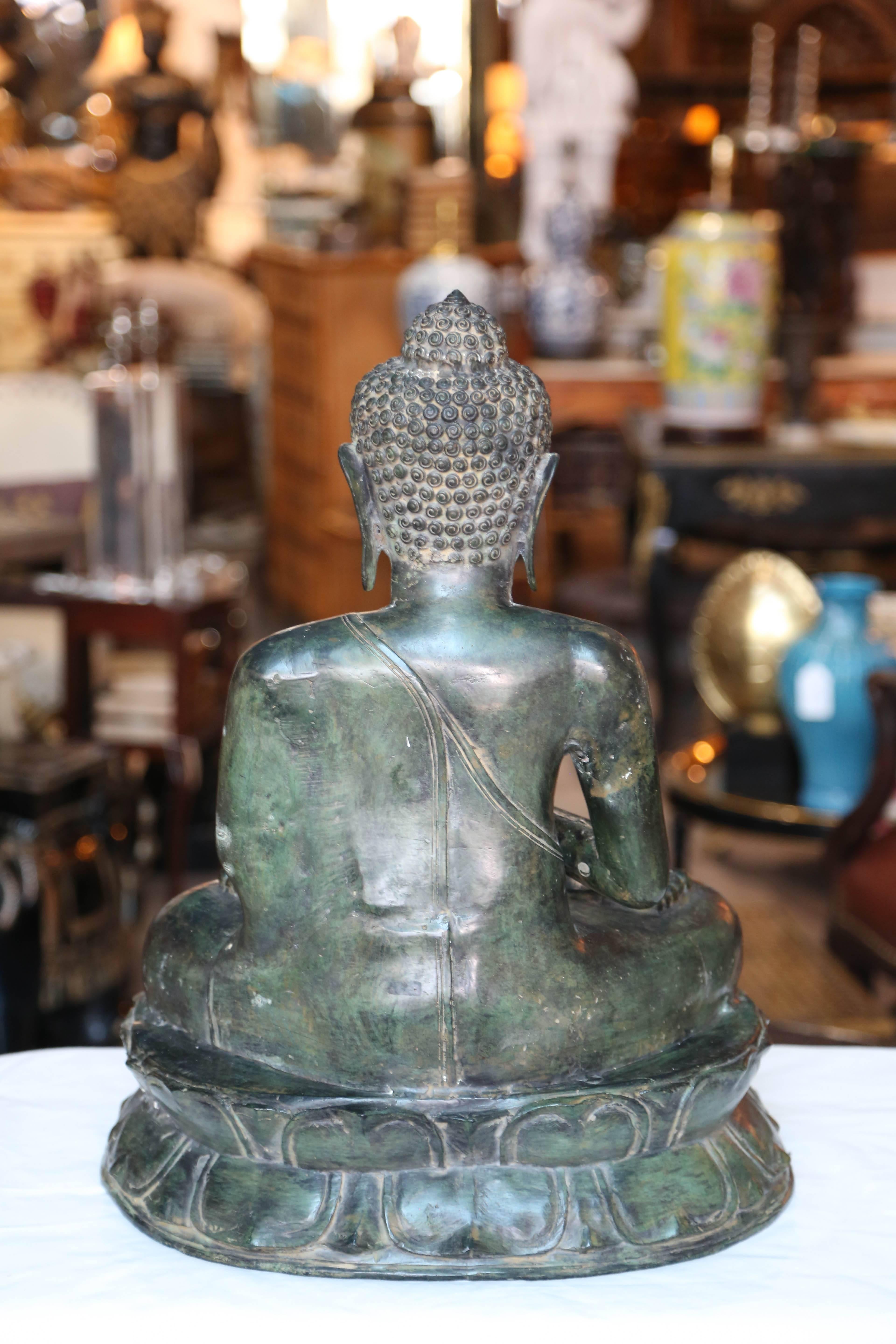Antique Bronze or Copper Figure of Buddha 2