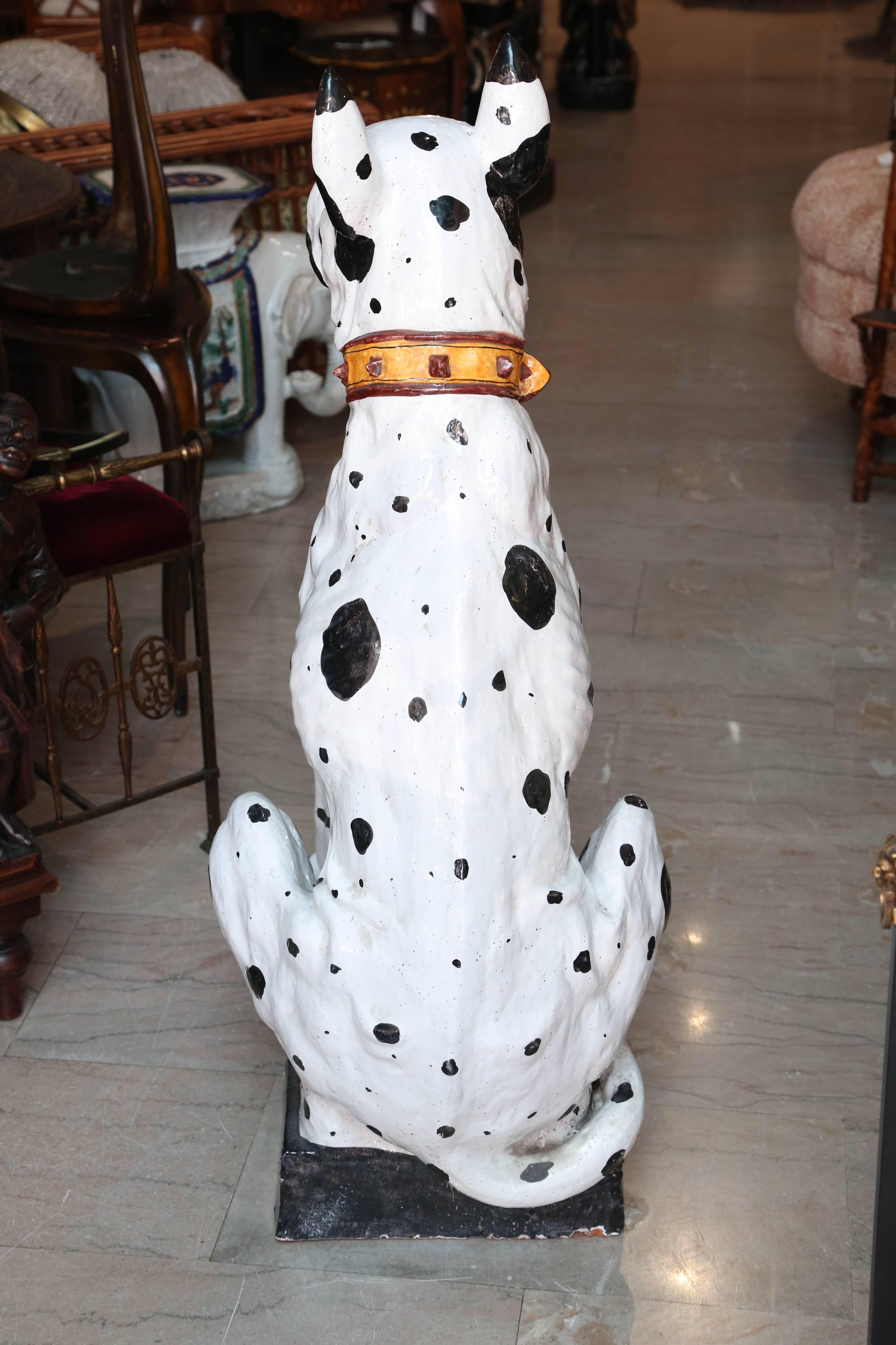 Lifesize Terracotta  Figure of a Great Dane In Good Condition In West Palm Beach, FL