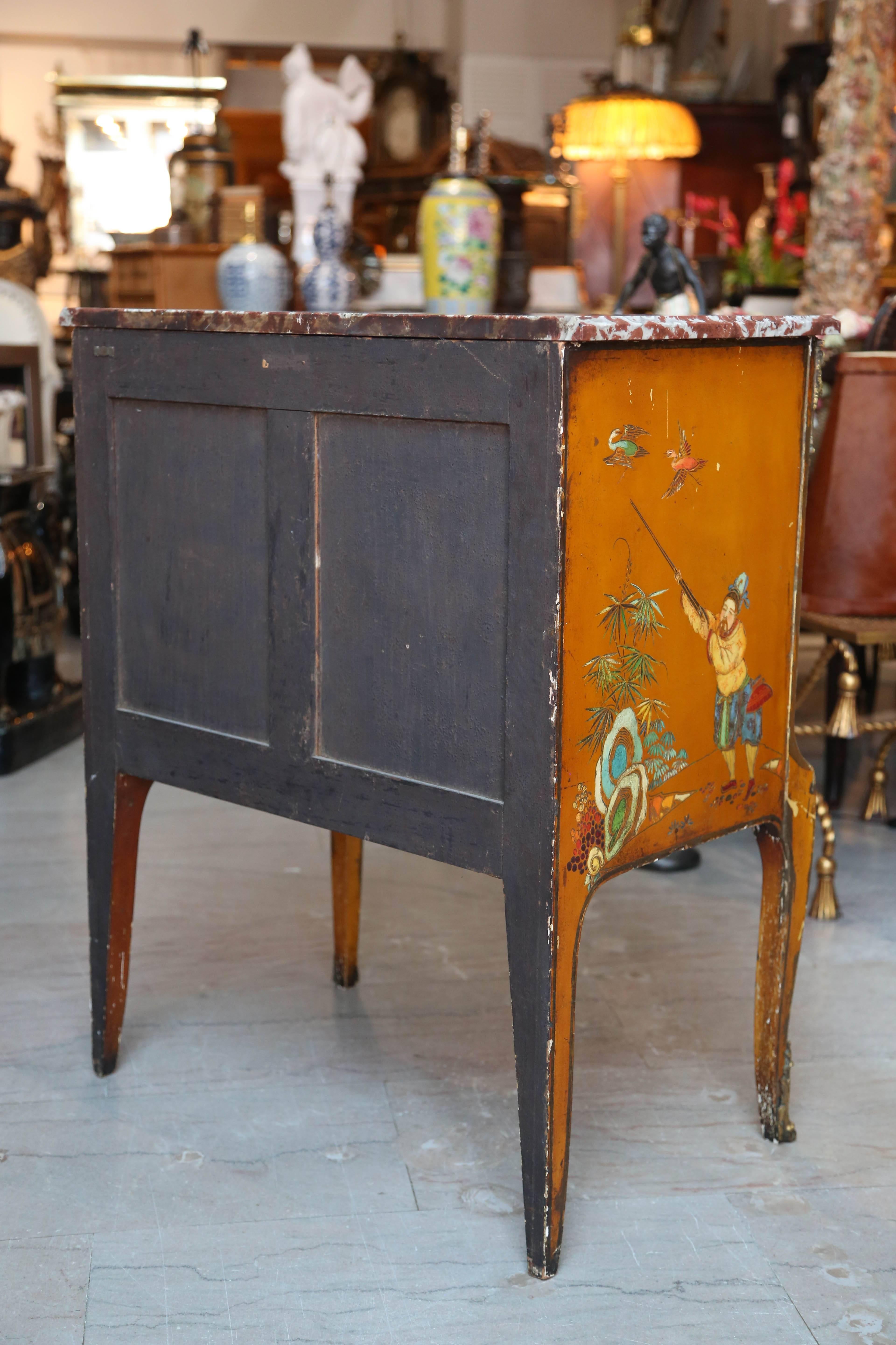 French Superb 19th Century Chinoiserie Petite Commode