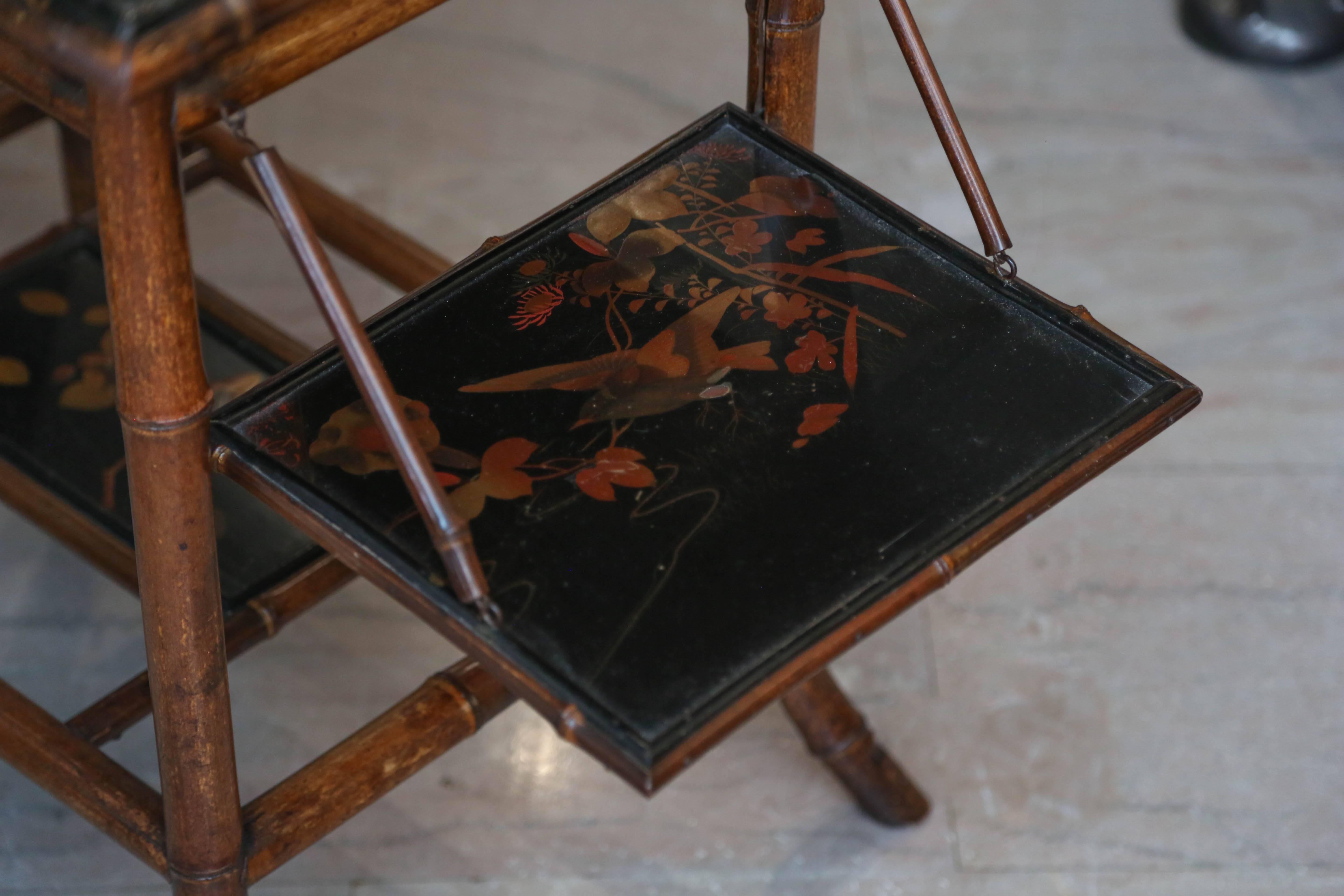 Large-Scale 19th Century Chinoiserie Bamboo Pastry Table 2