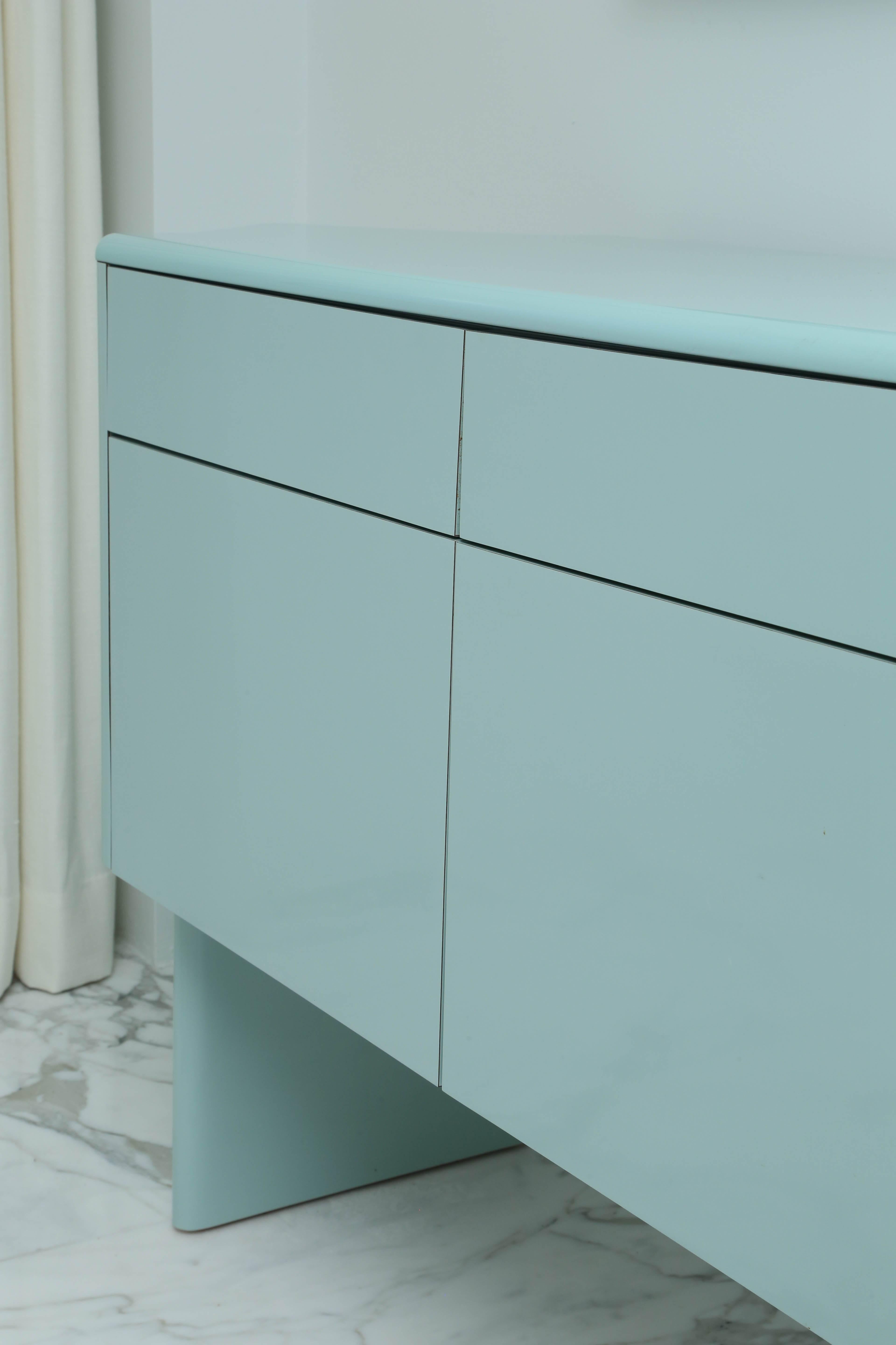 Blue Lacquer Side Cabinet 2
