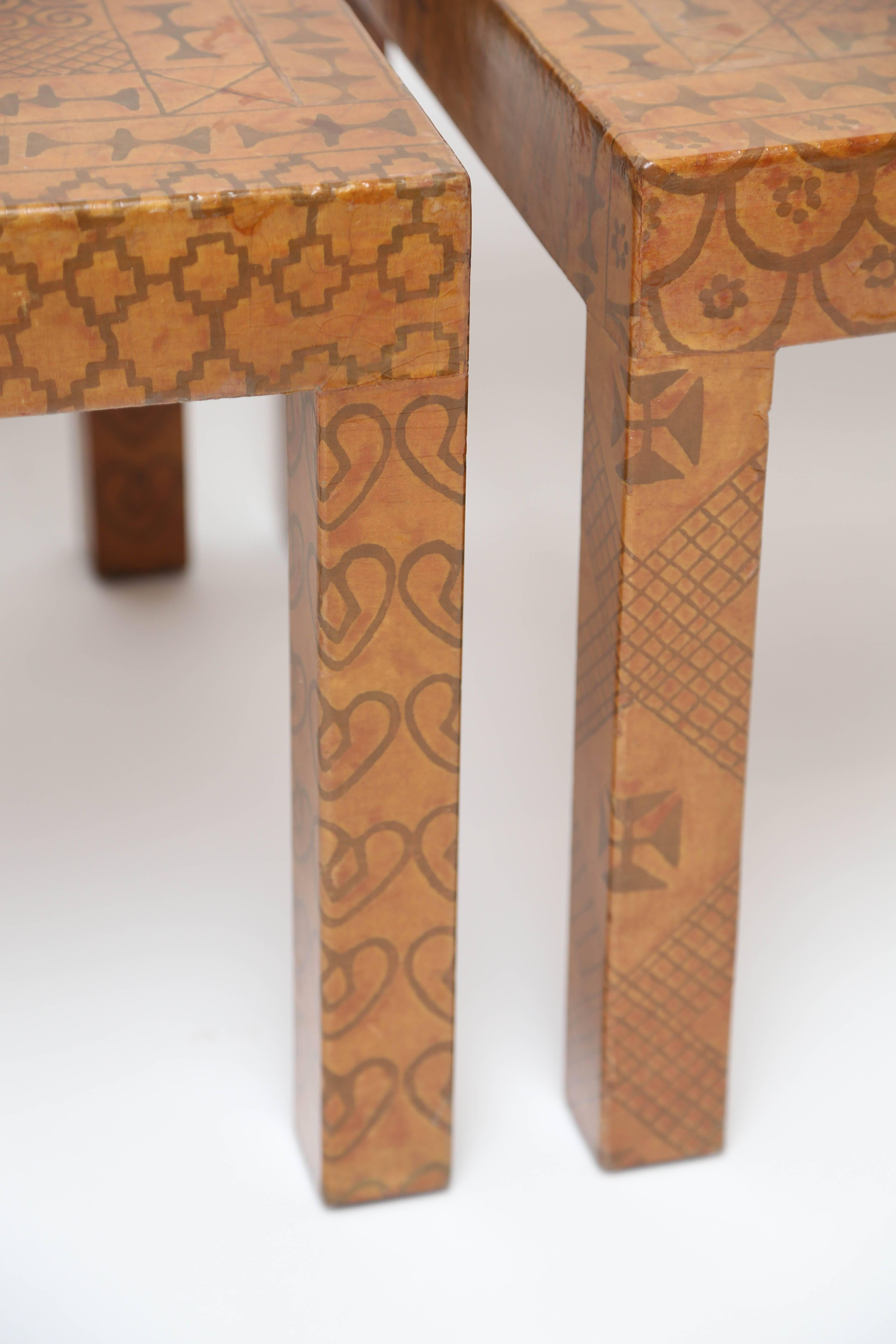 Karl Springer Batik-Covered Tables 2