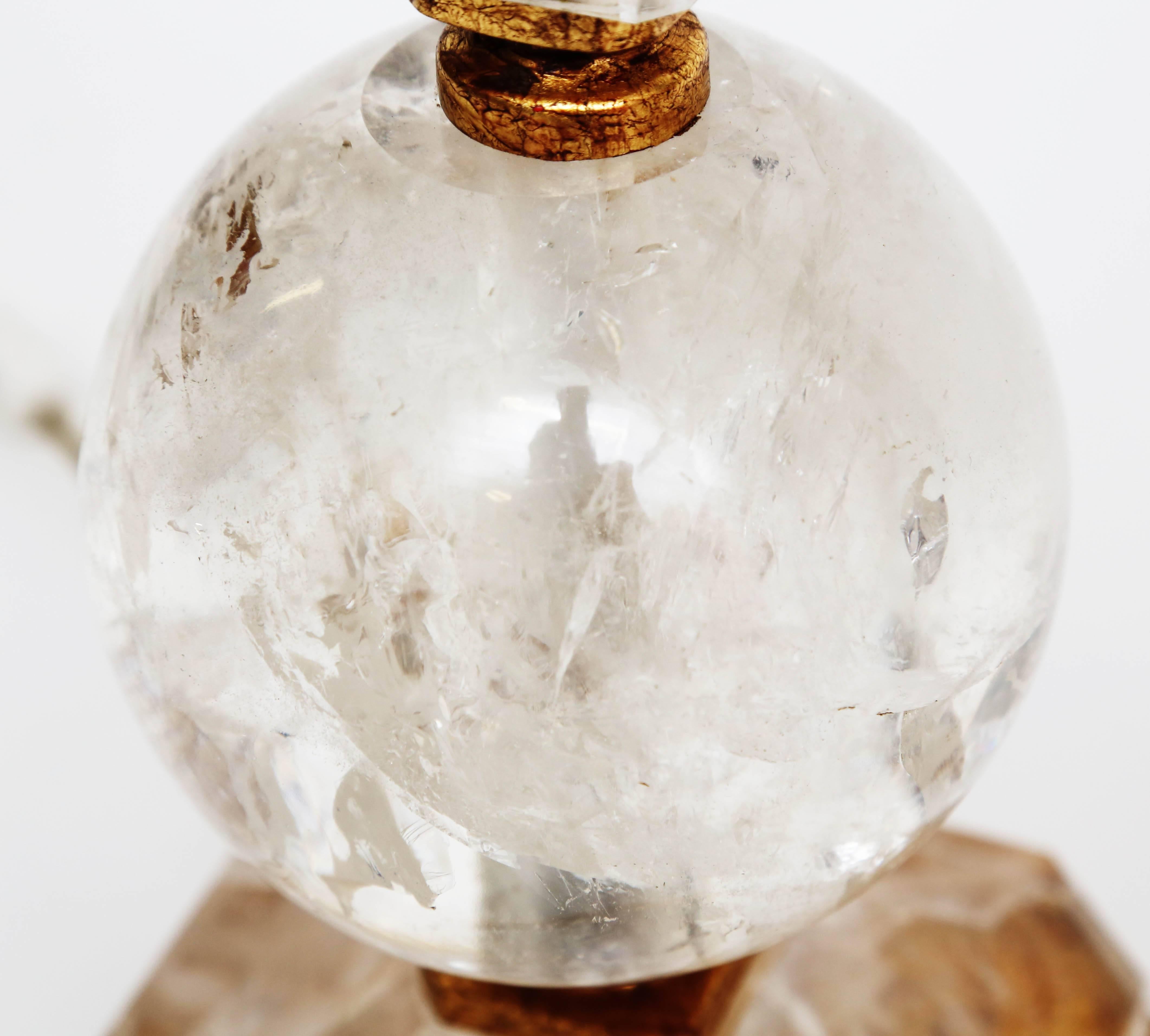 Rock Crystal and Giltwood Table Lamps 2