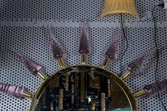 Sunburst Murano Glass Mirror by Régis Royant, Clear Amethyst, 110cm