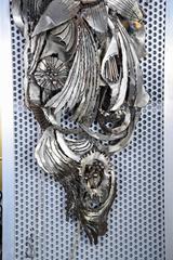 Brutalist Wall Light Signed by Jacques Lerebourg