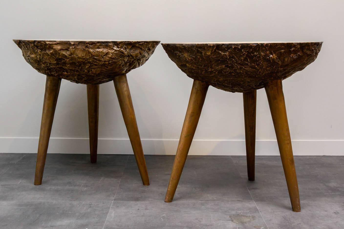 Pair of pedestals with the top in onyx Meteorite, created by Studio Glustin.
price for 1 