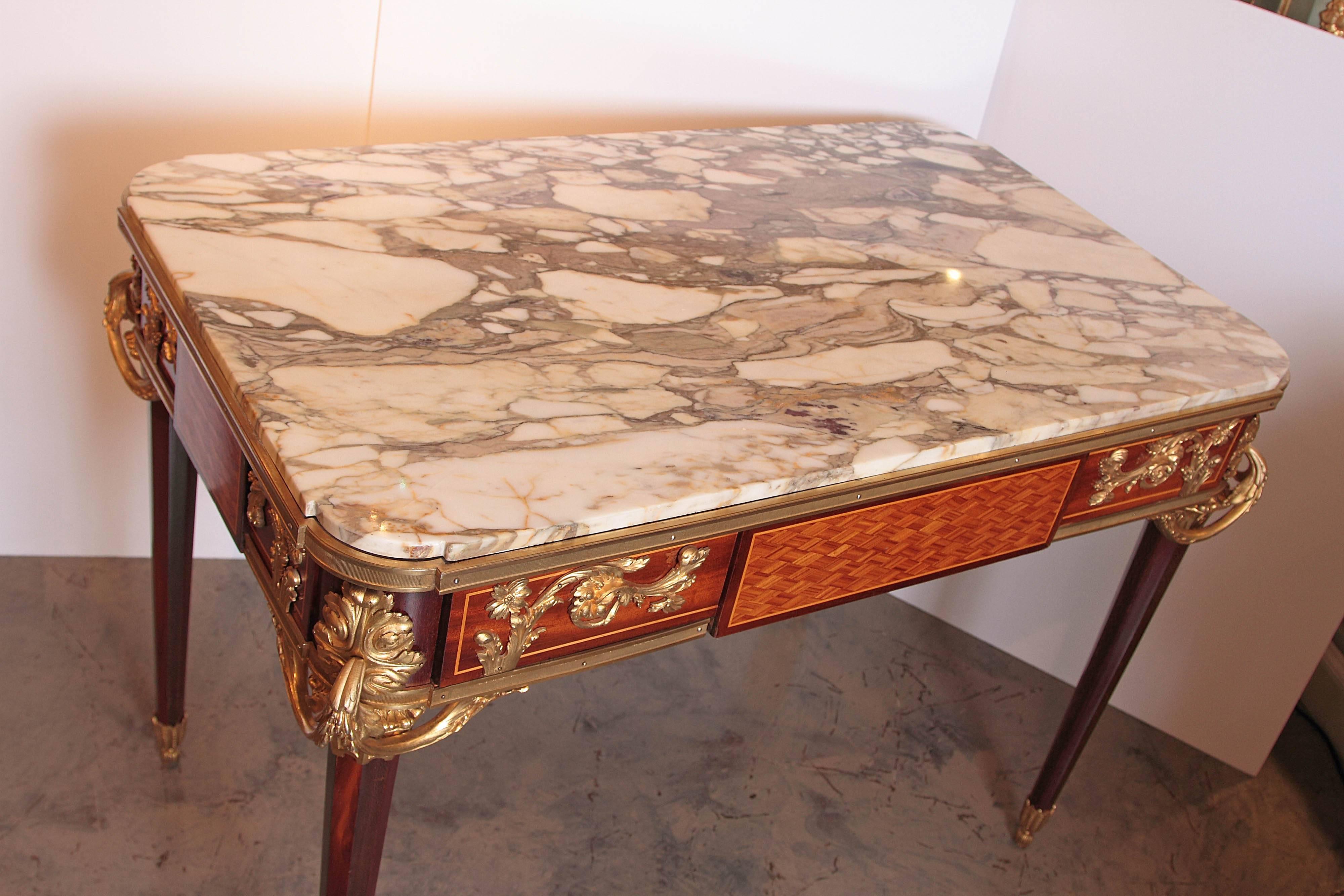 19th Century French Louis XVI Marble-Top Console 2