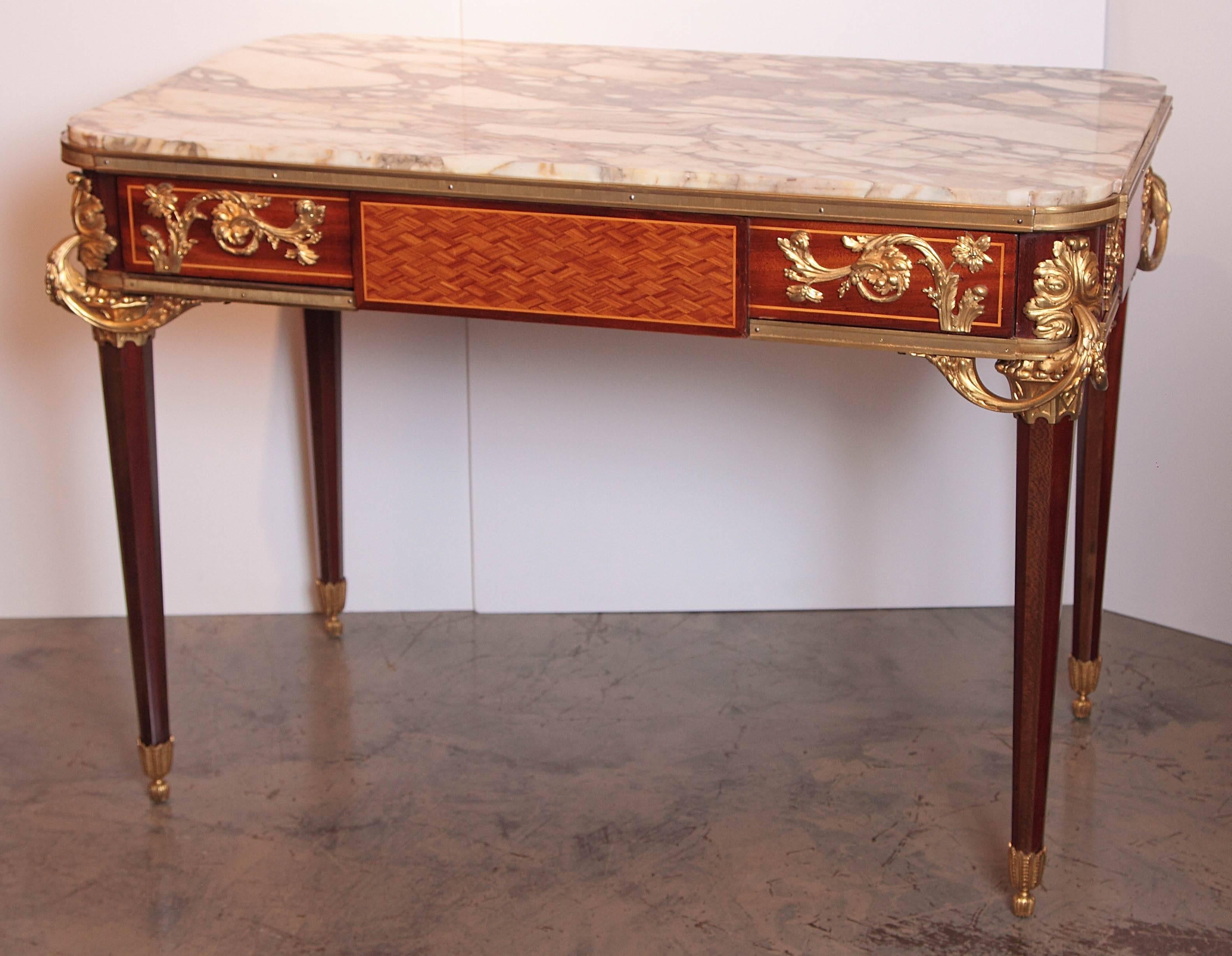 19th Century French Louis XVI Marble-Top Console 3