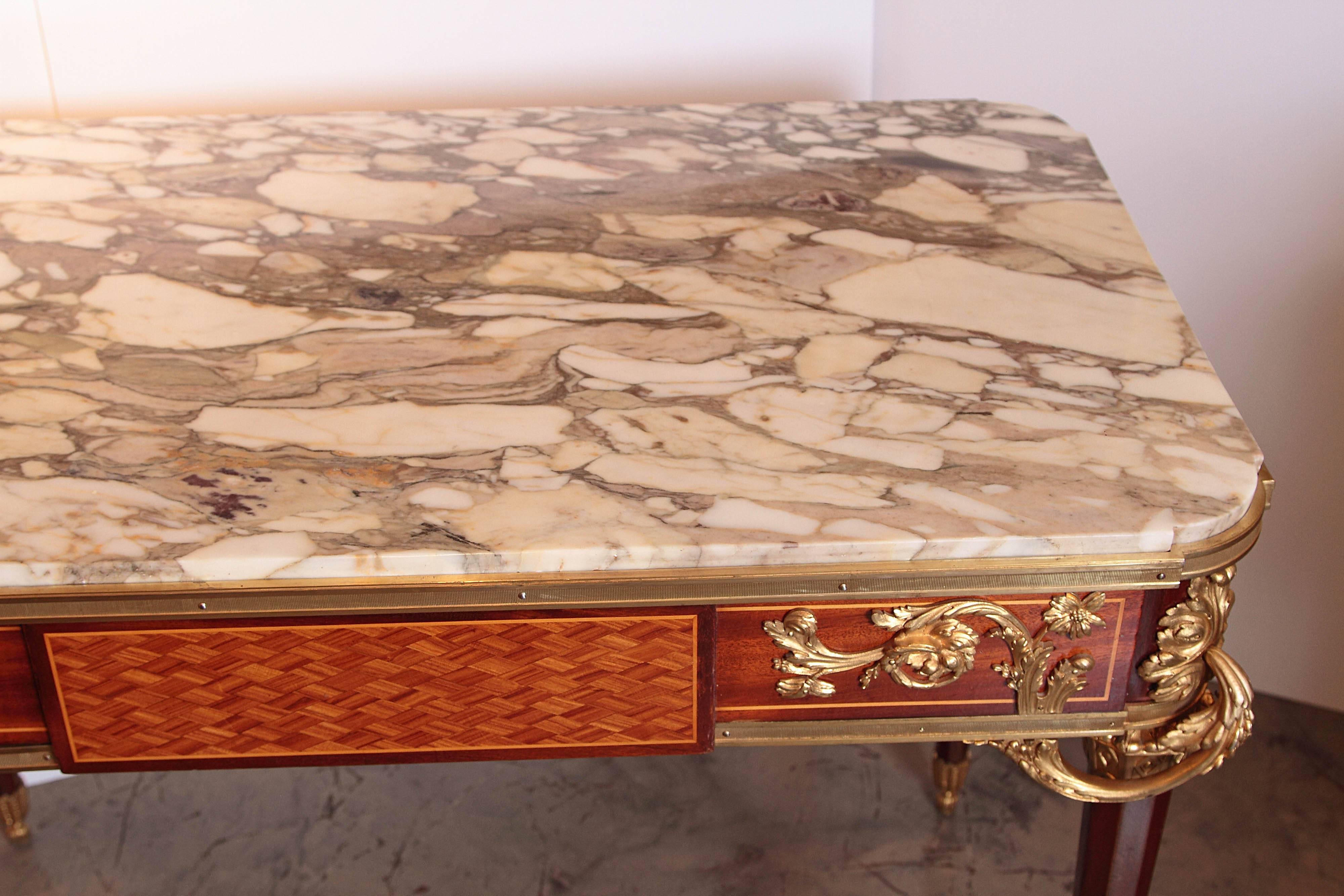 19th Century French Louis XVI Marble-Top Console 6