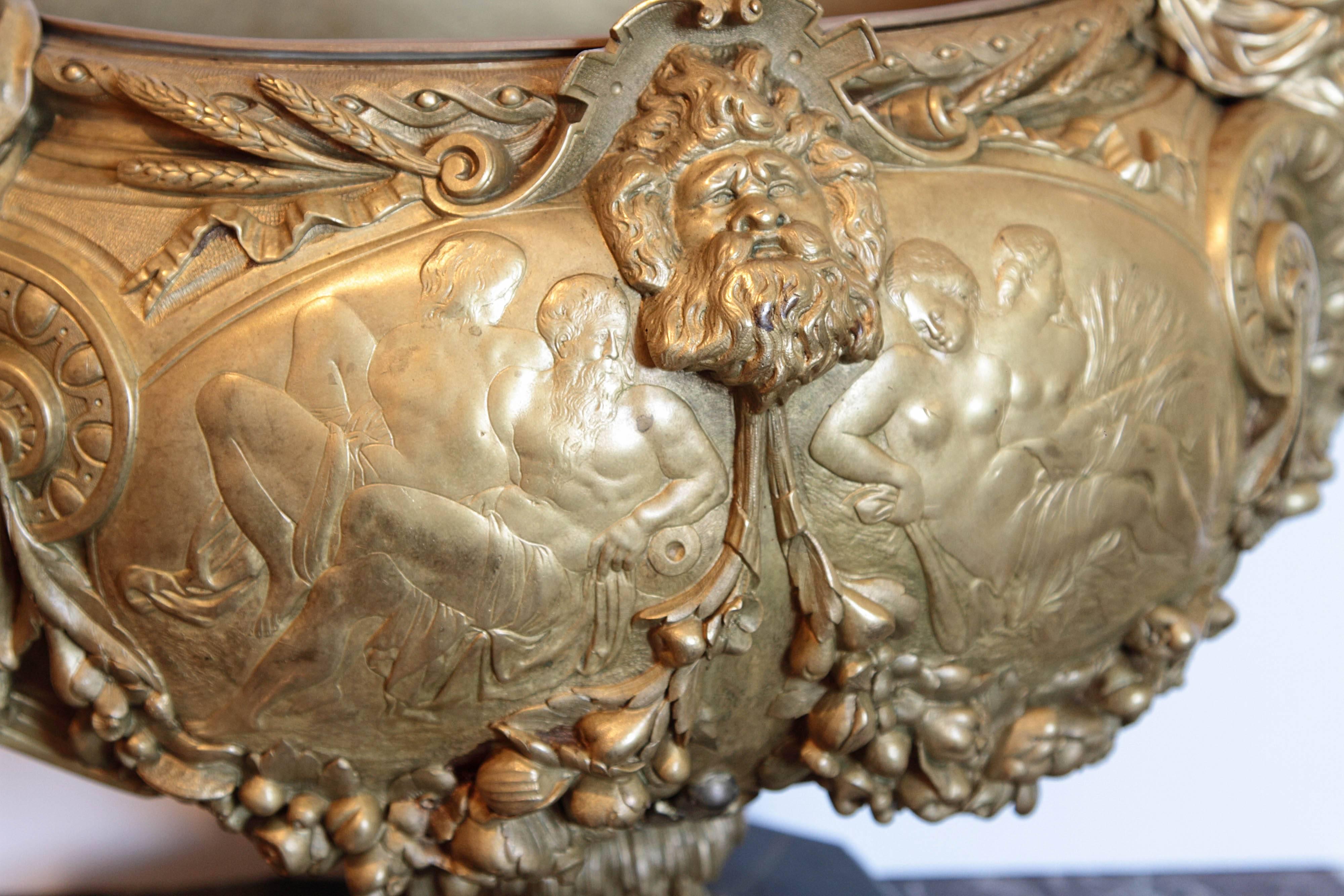 Gilt Metal 19th Century Centerpiece after Lerolle Freres Paris, circa 1862