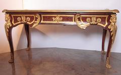 19th Century French Louis XV Bureau Plat Attributed to Linke