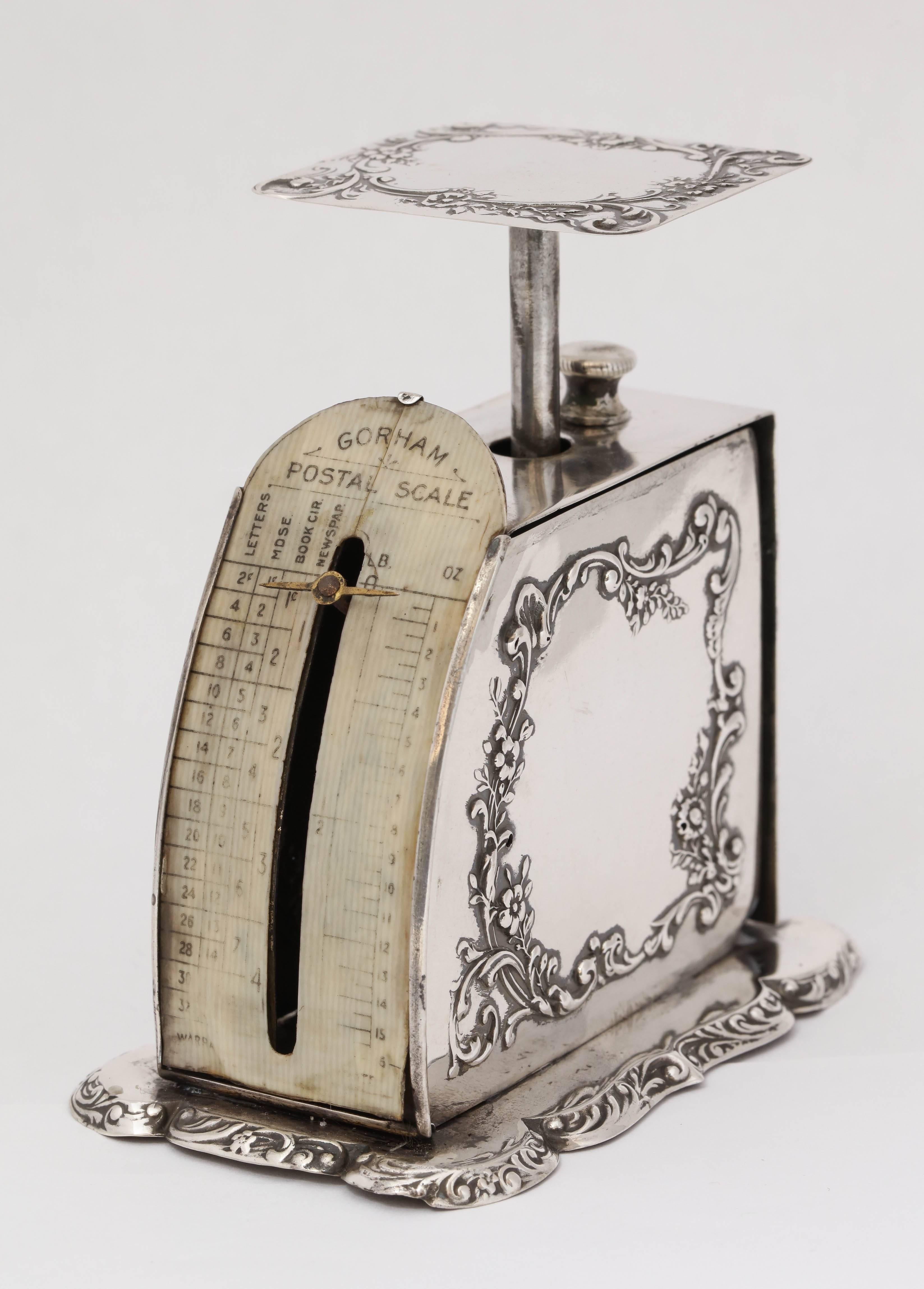 American Victorian Sterling Silver Postage Scale