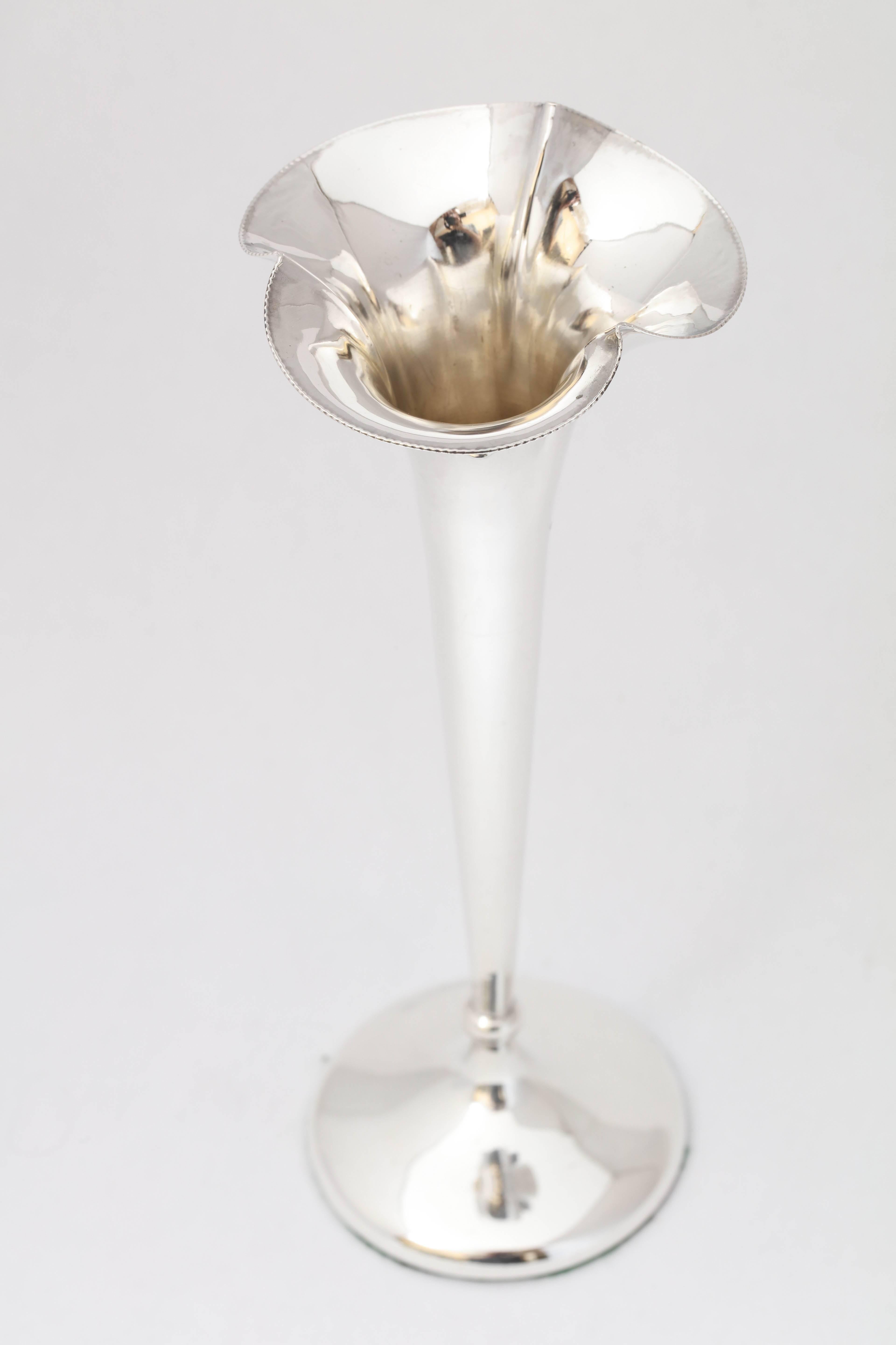 Early 20th Century Edwardian Sterling Silver Bud Vase