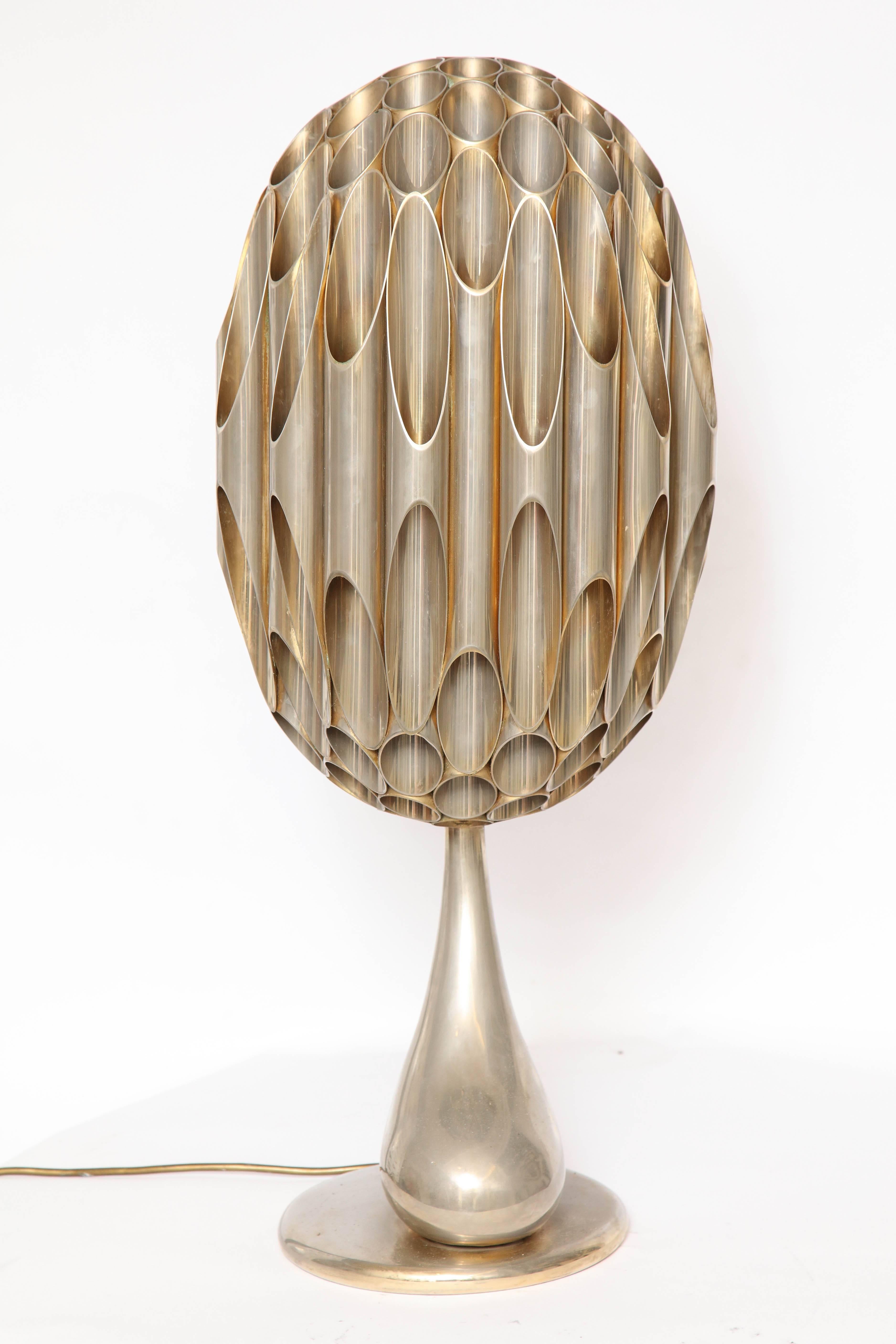 Maison Rougier Organ Pipes Sculptural Table Lamp In Excellent Condition In New York, NY