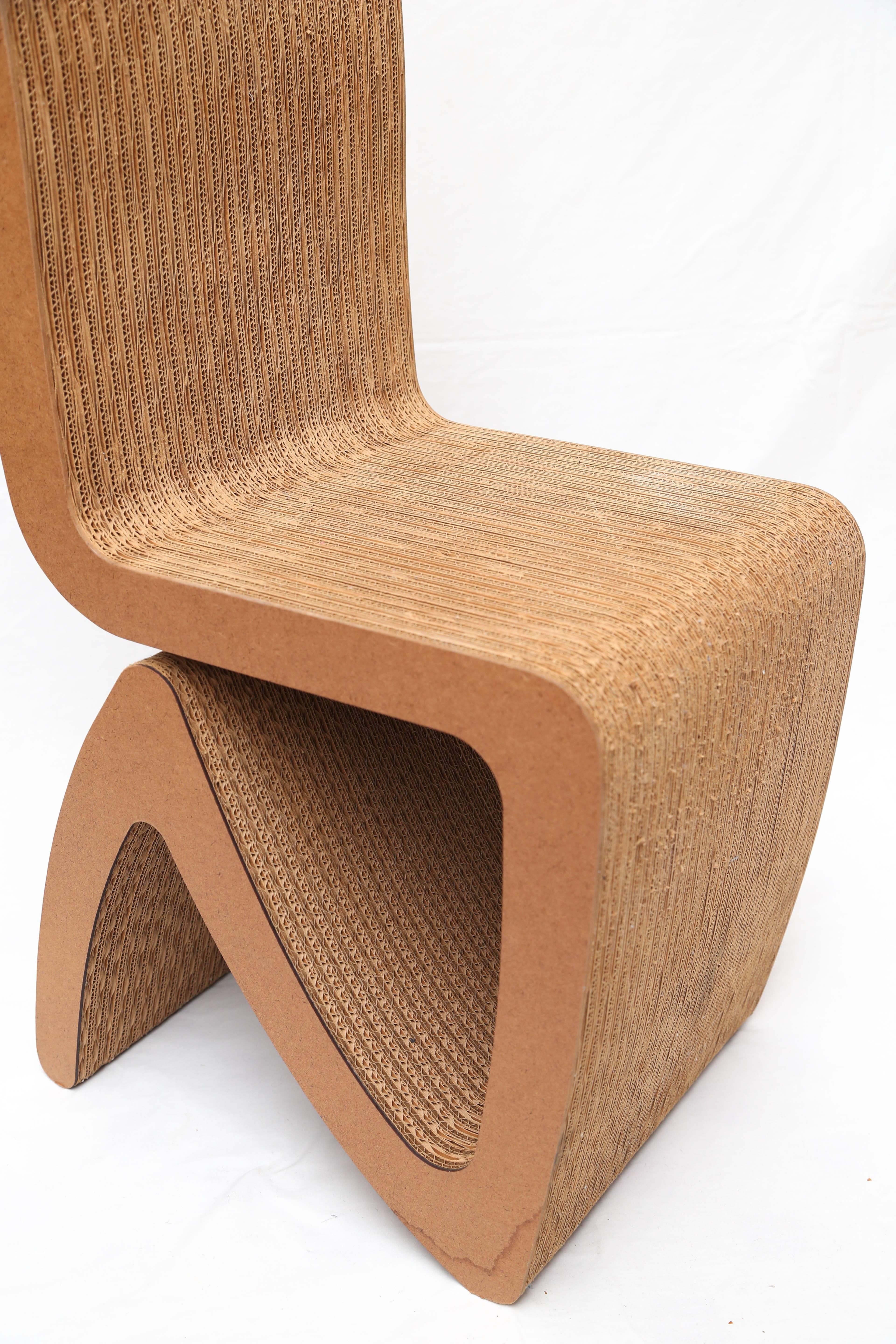 Late 20th Century Pair of Frank Gehry Cardboard Chairs, USA, 1970s