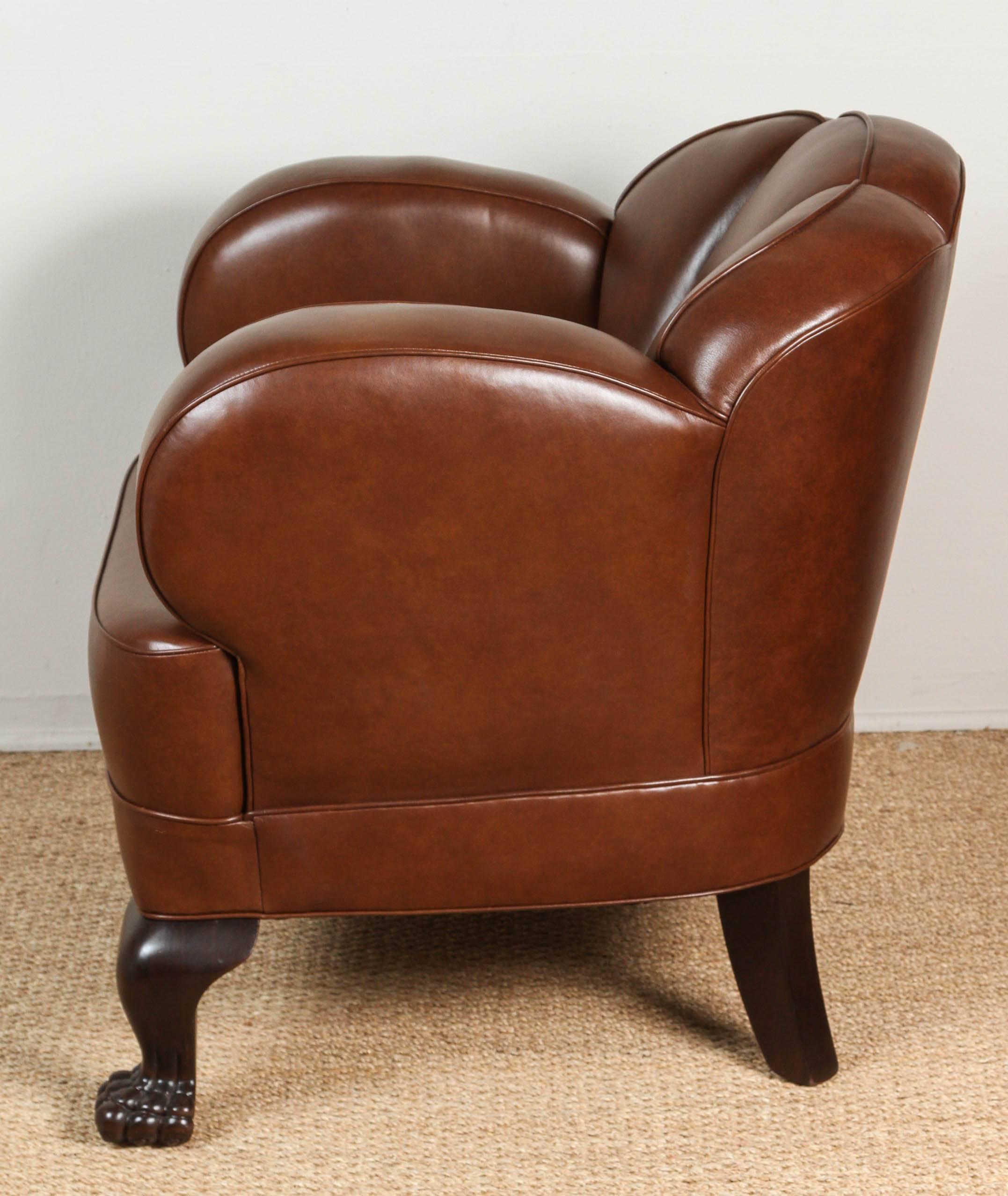  Workshop Leather Chairs In Excellent Condition For Sale In Los Angeles, CA