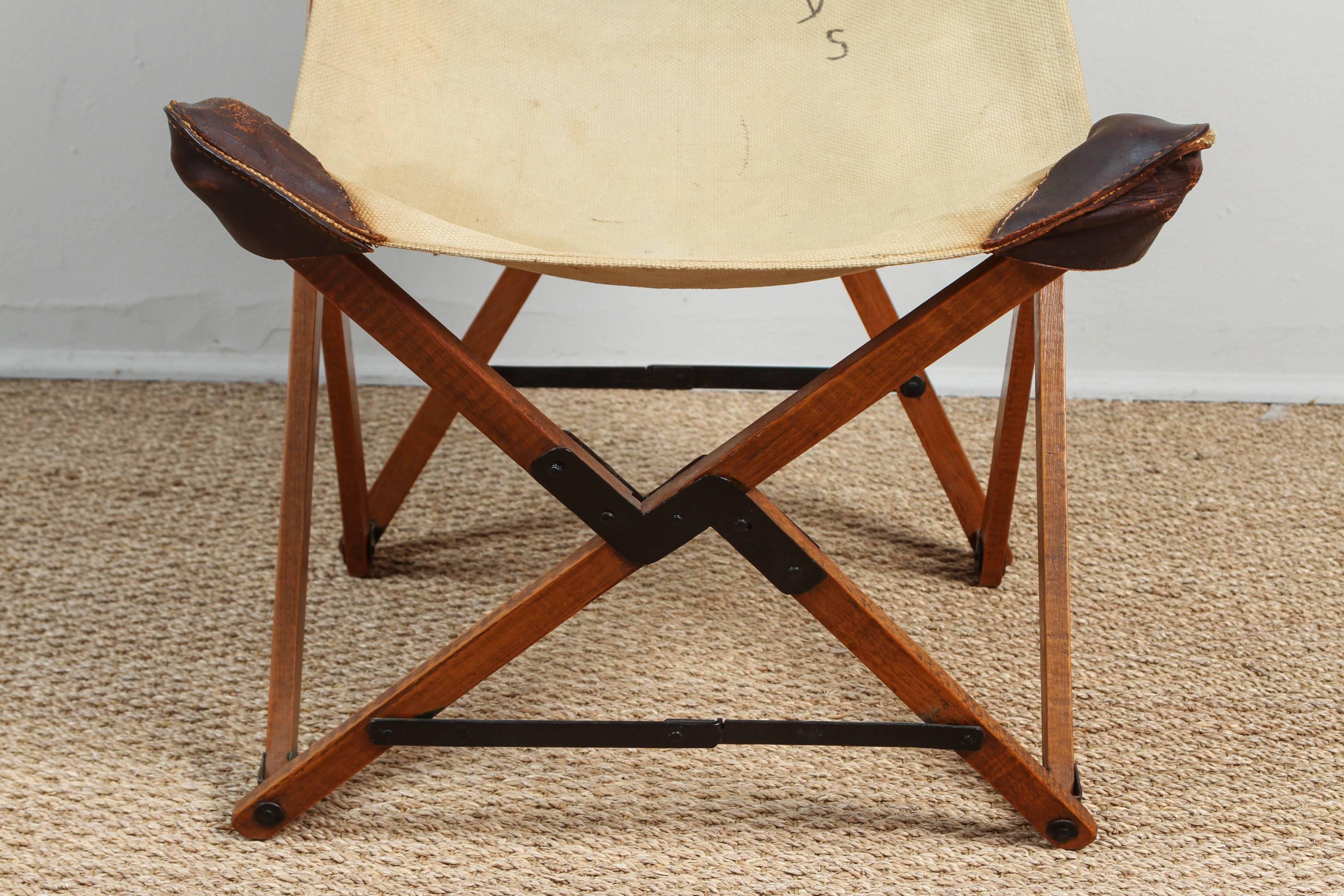 20th Century Vintage Campaign Chair For Sale