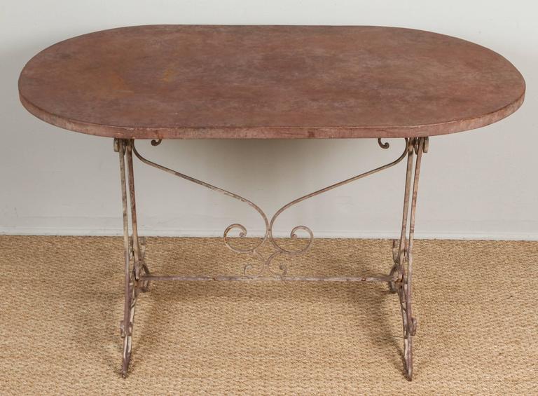 Vintage French Metal Folding Table For Sale at 1stDibs