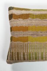 Indian Handwoven Lumbar Pillow in Orange, Yellow, Green, Blue, Brown and Beige