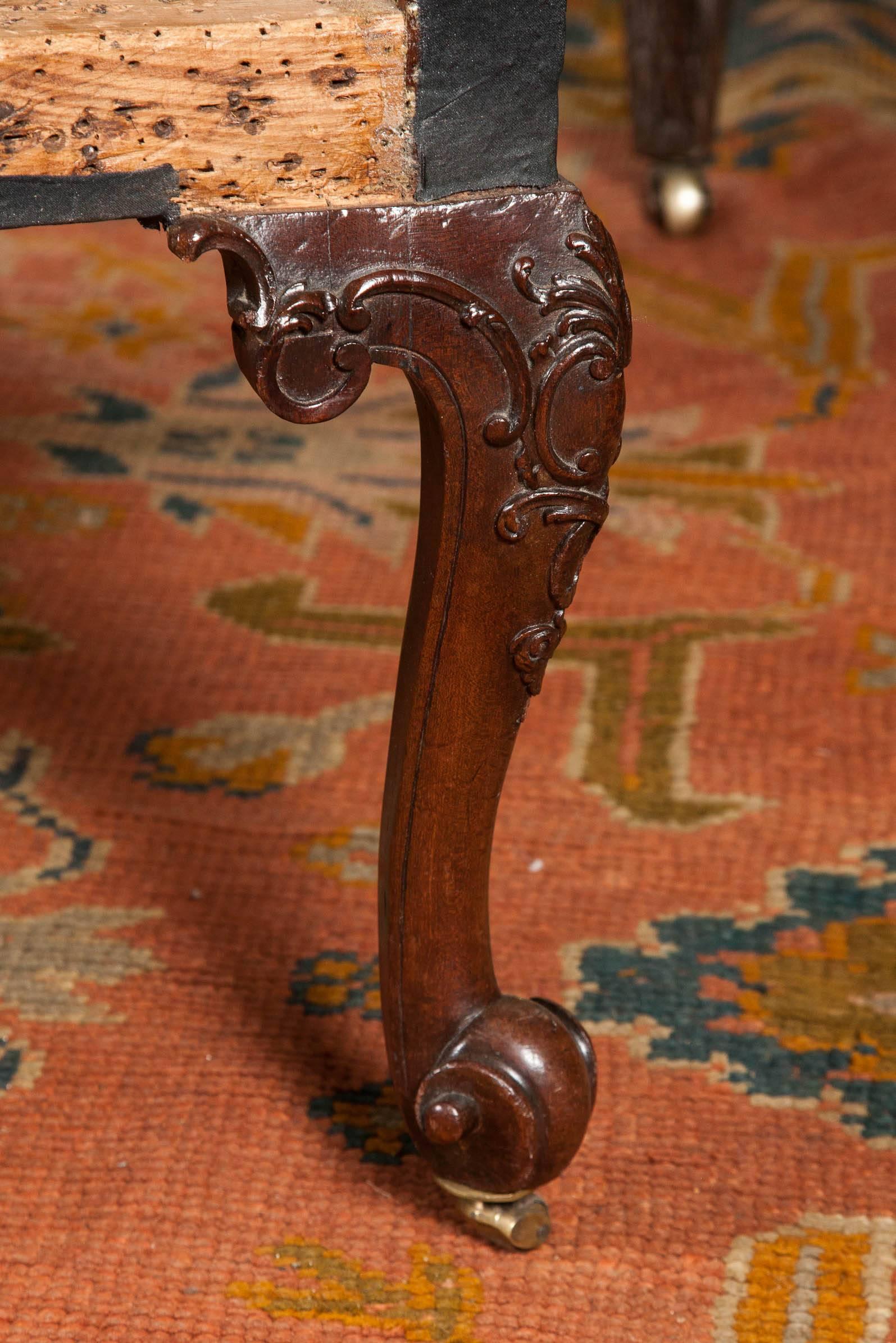 English Exceptionally Fine Pair of 18th Century George III Mahogany Gainsborough Chairs