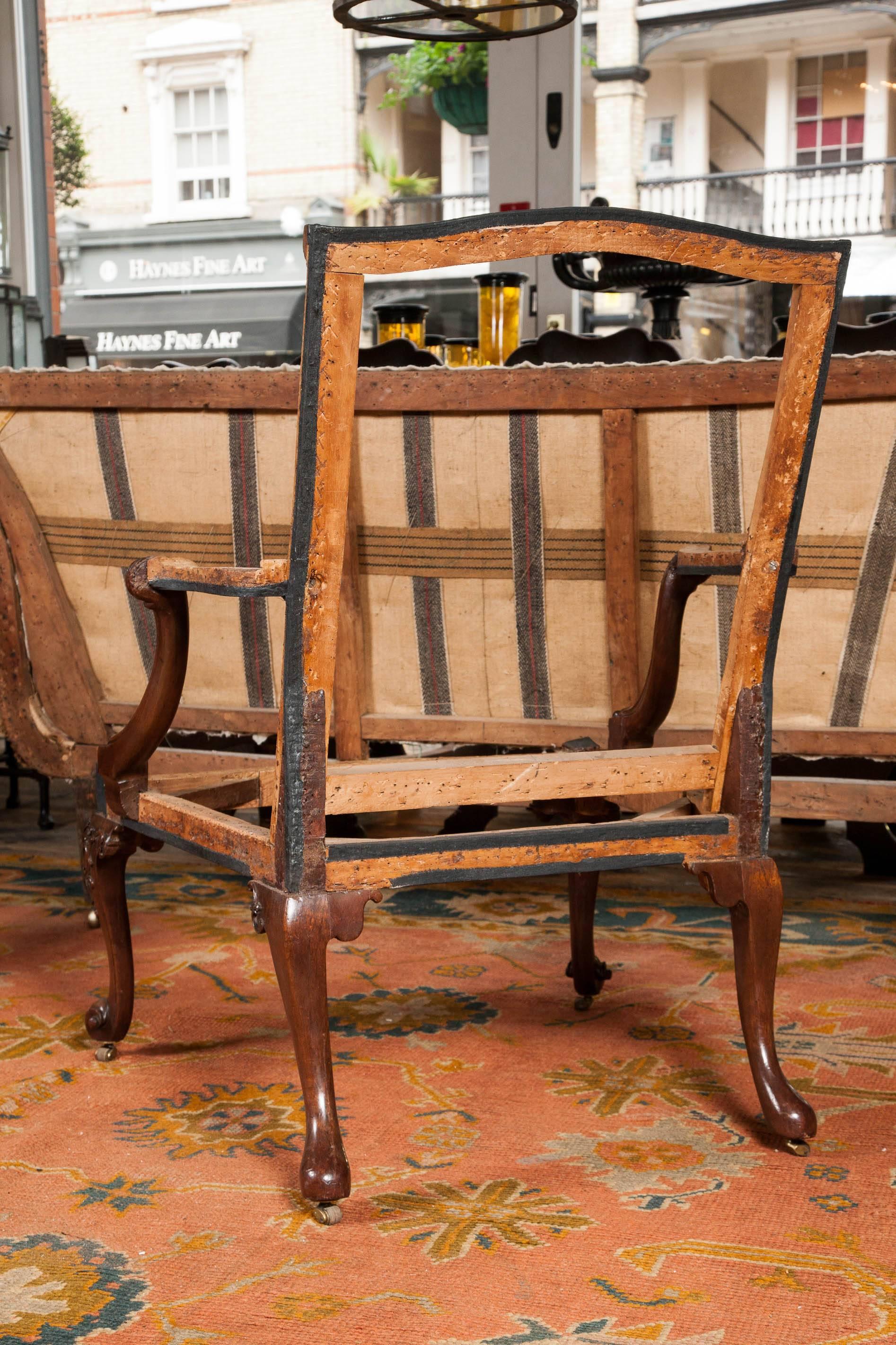 Exceptionally Fine Pair of 18th Century George III Mahogany Gainsborough Chairs 2