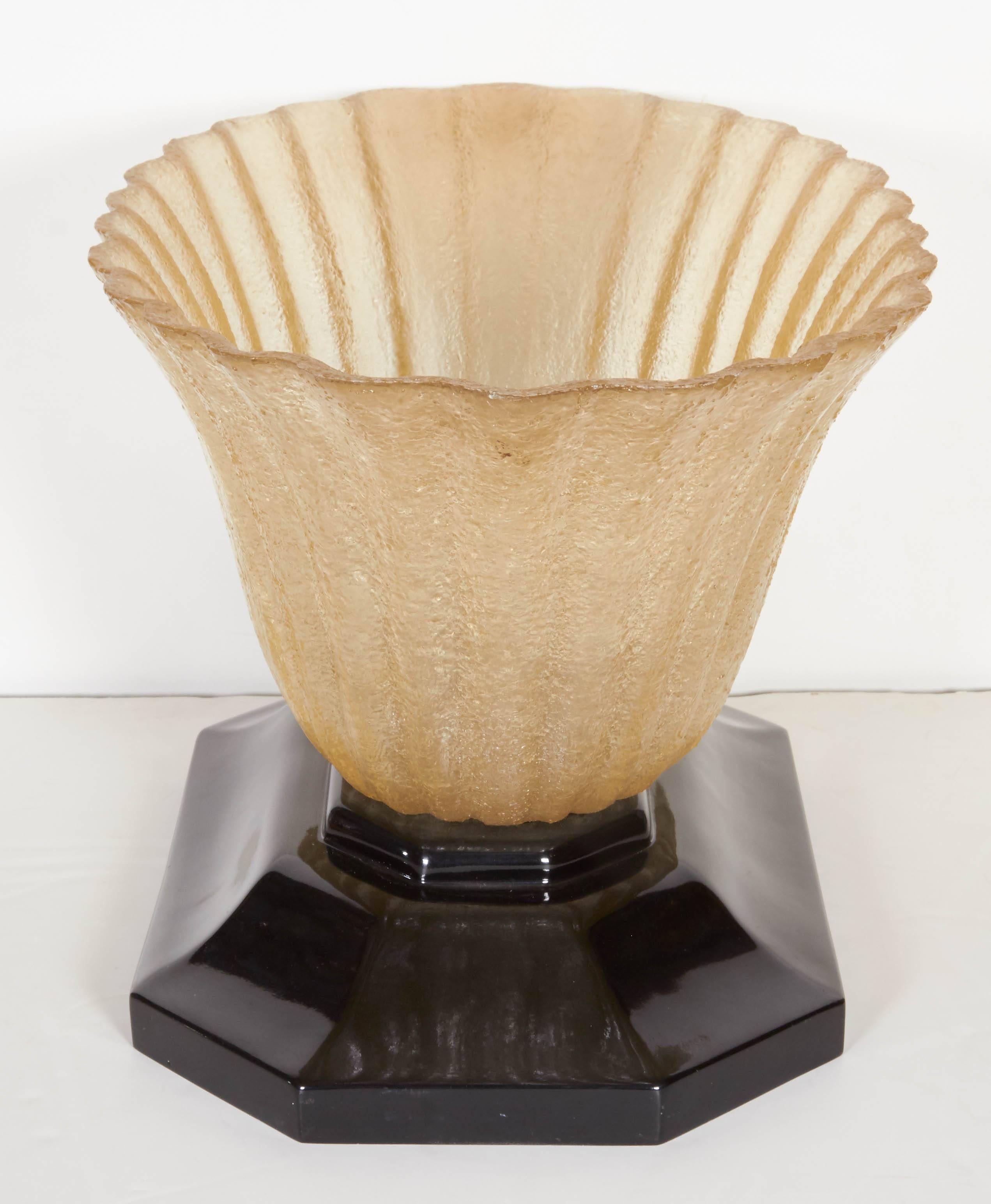 Monumental Art Deco Revival Fluted Centerpiece or Planter In Excellent Condition In New York City, NY