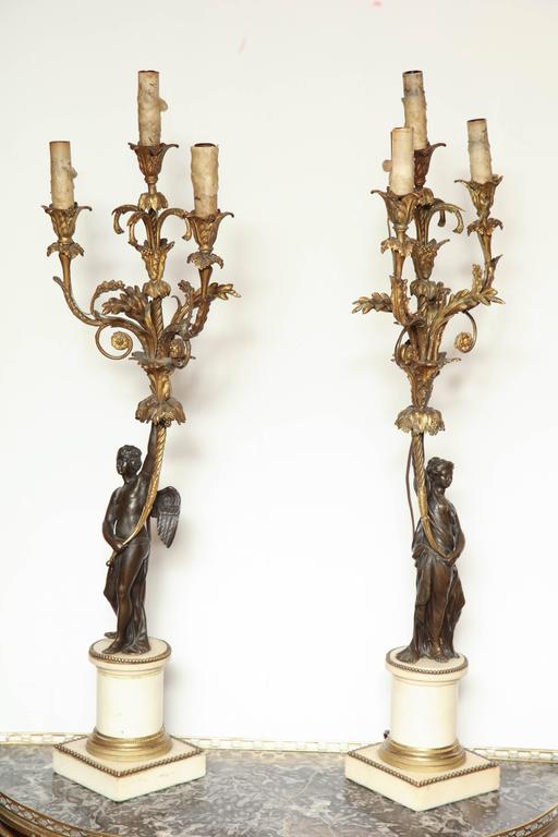 Pair of French, Louis XVI Candelabra For Sale 4