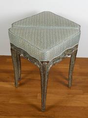 A Pair of Italian Silvered Triangle Form Benches