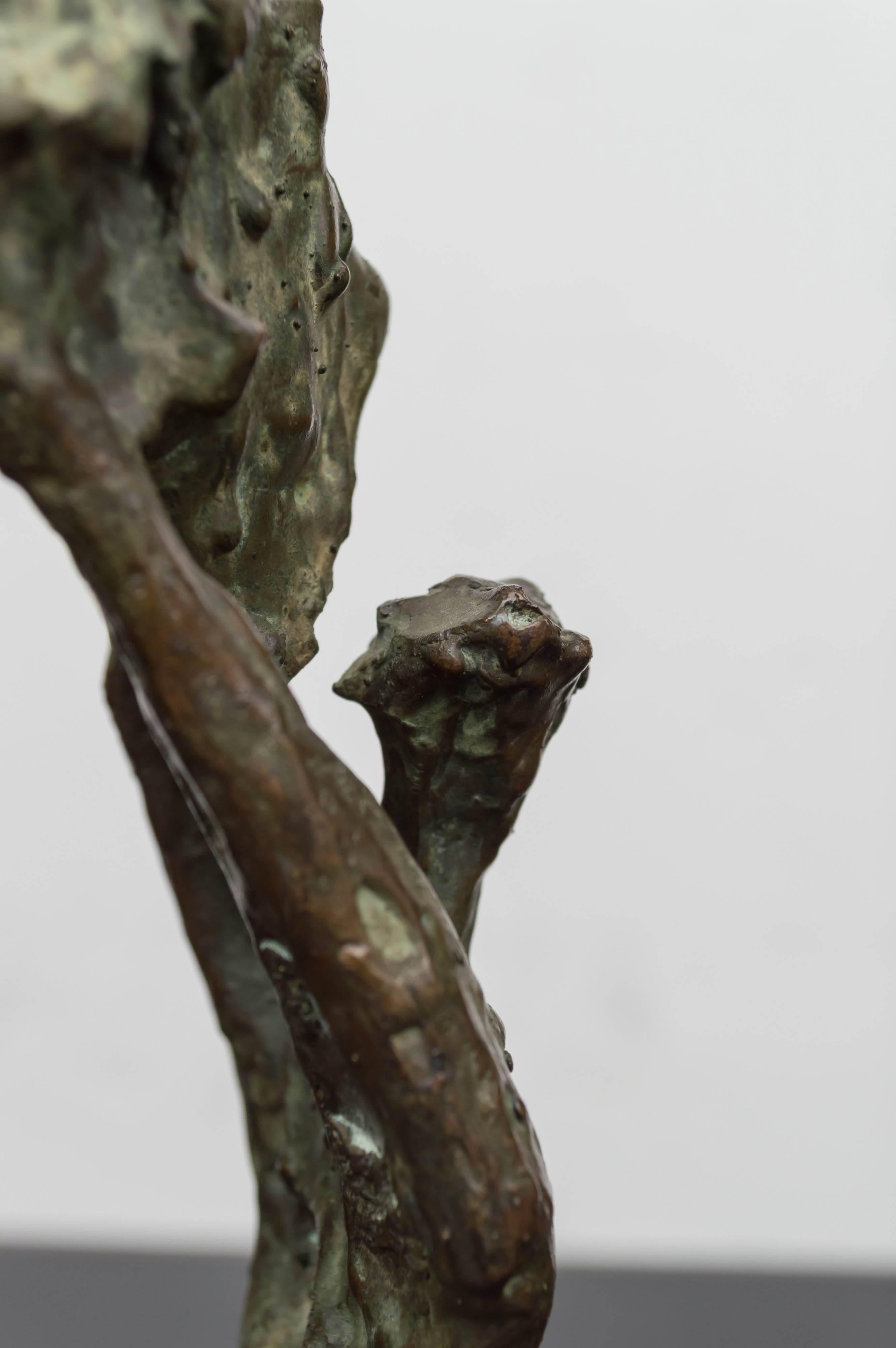 XX secolo Figura astratta in bronzo intitolata 