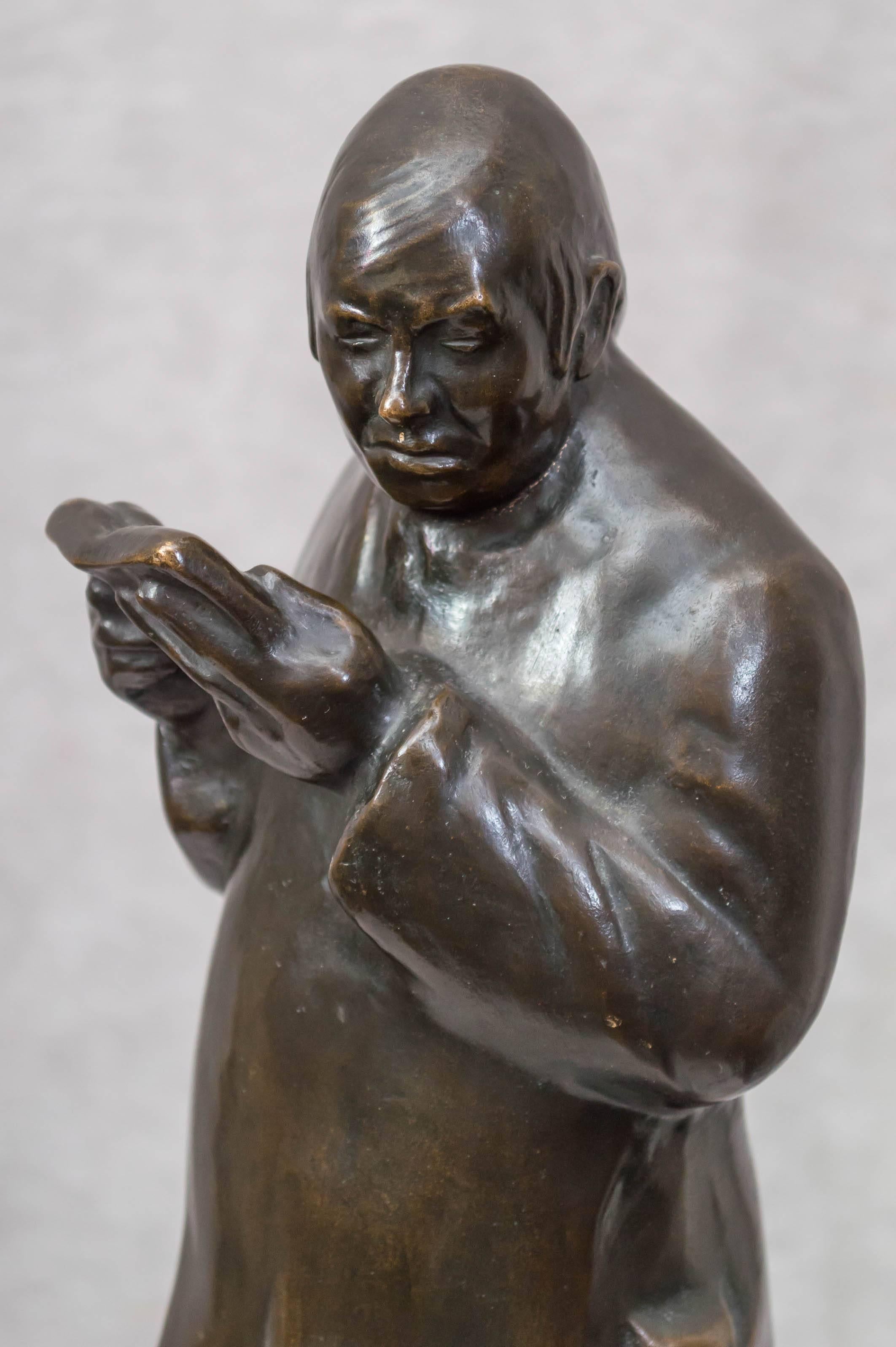 Deutsche Bronzefigur von Emil Jannings, Hollywood und Filmmotive (Beaux Arts) im Angebot