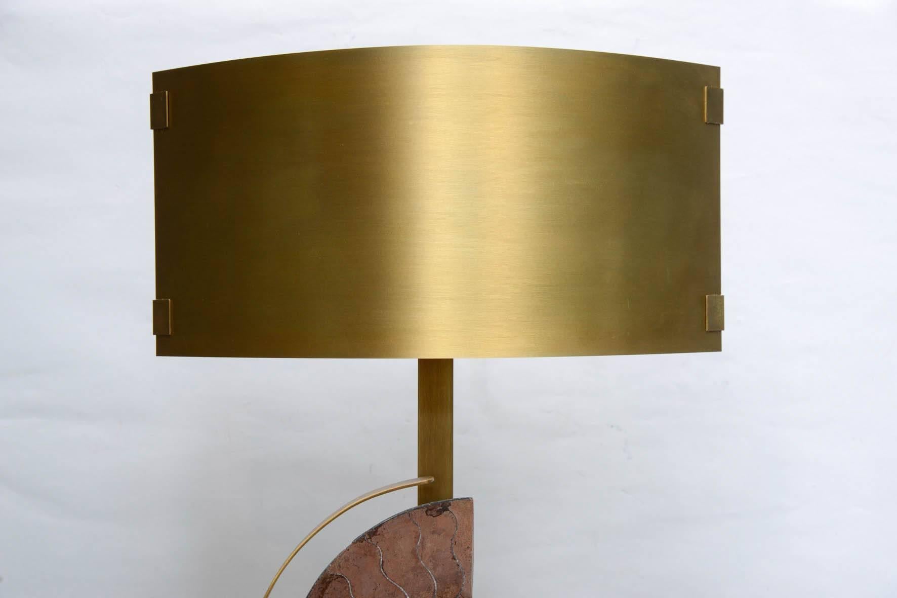 Pair of Patinated Brass Floor Lamps In Excellent Condition For Sale In Saint-Ouen (PARIS), FR