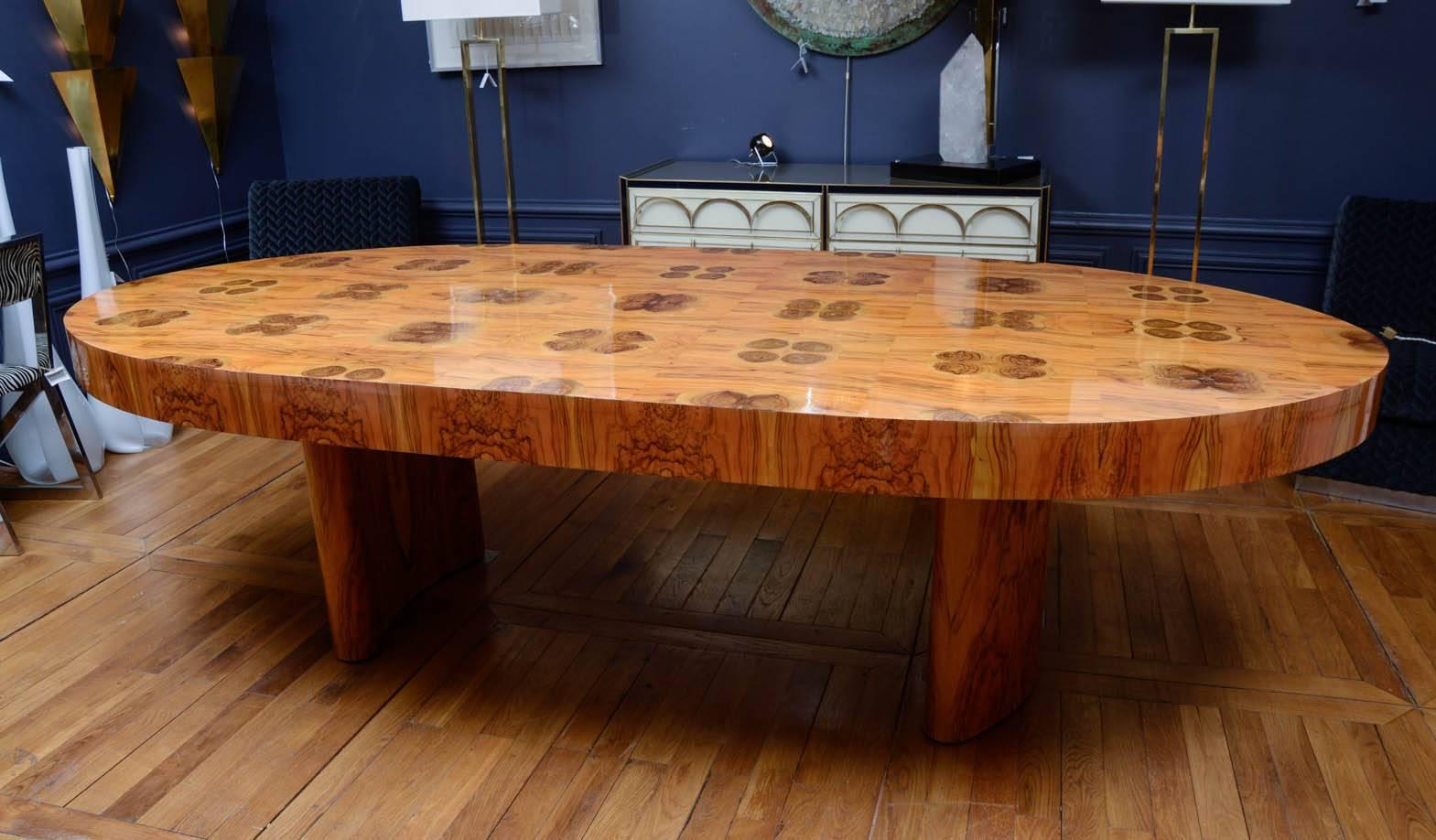 Modern Exceptional Oval Dining Table at cost price For Sale