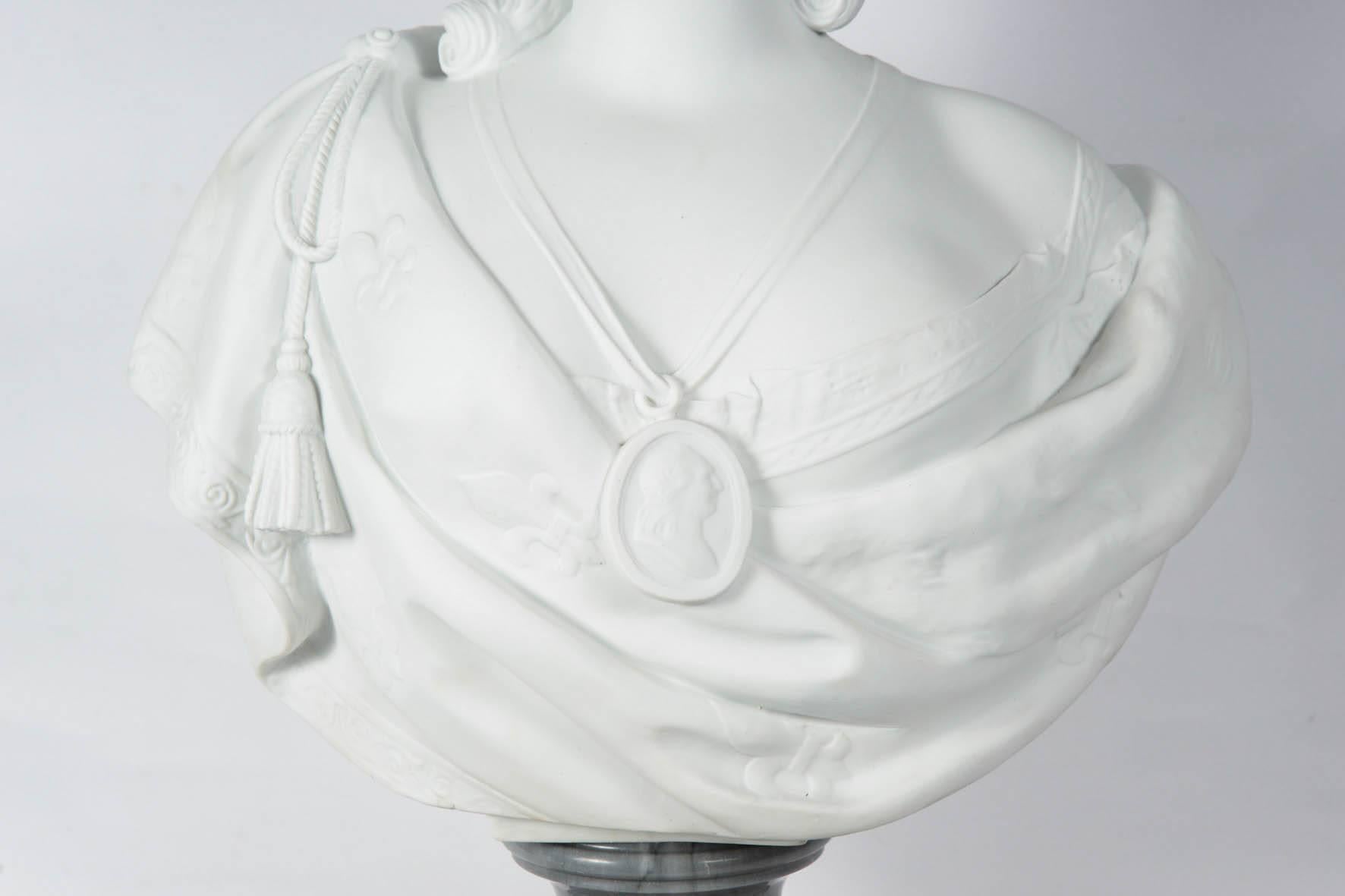 French Bisquit Bust of Marie Antoinette For Sale
