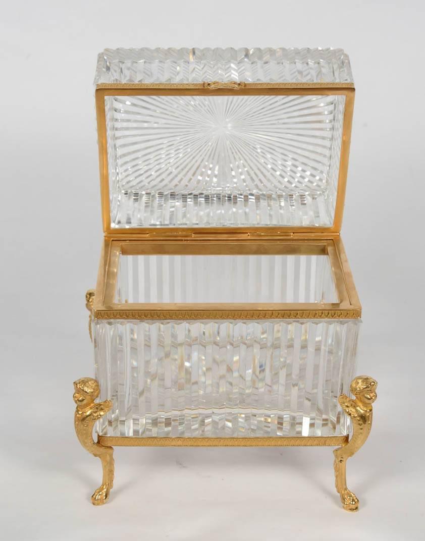 Louis XVI Stunning Crystal Box For Sale