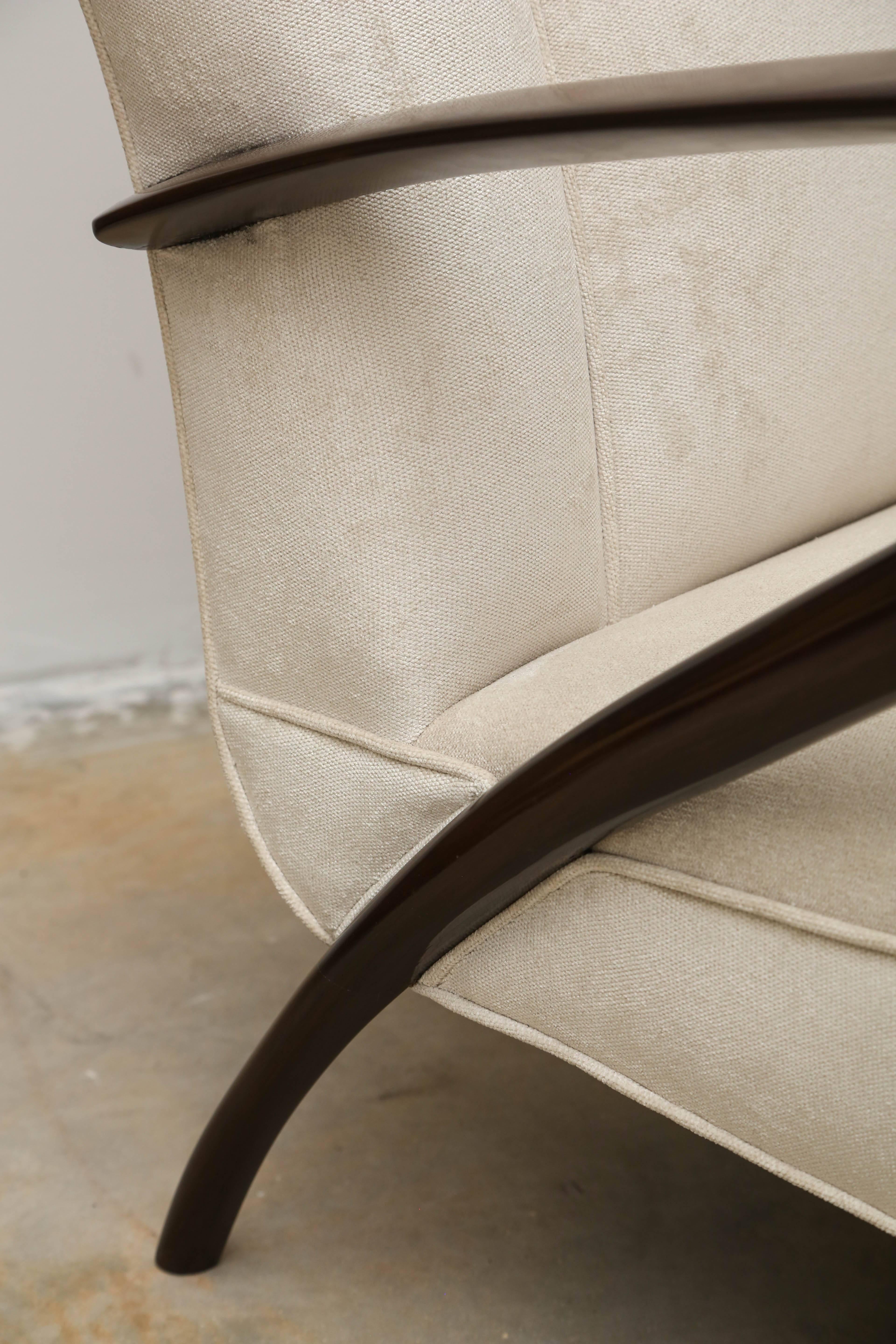 Fabric Italian Mid-Century Sofa in the Style of Ico Parisi