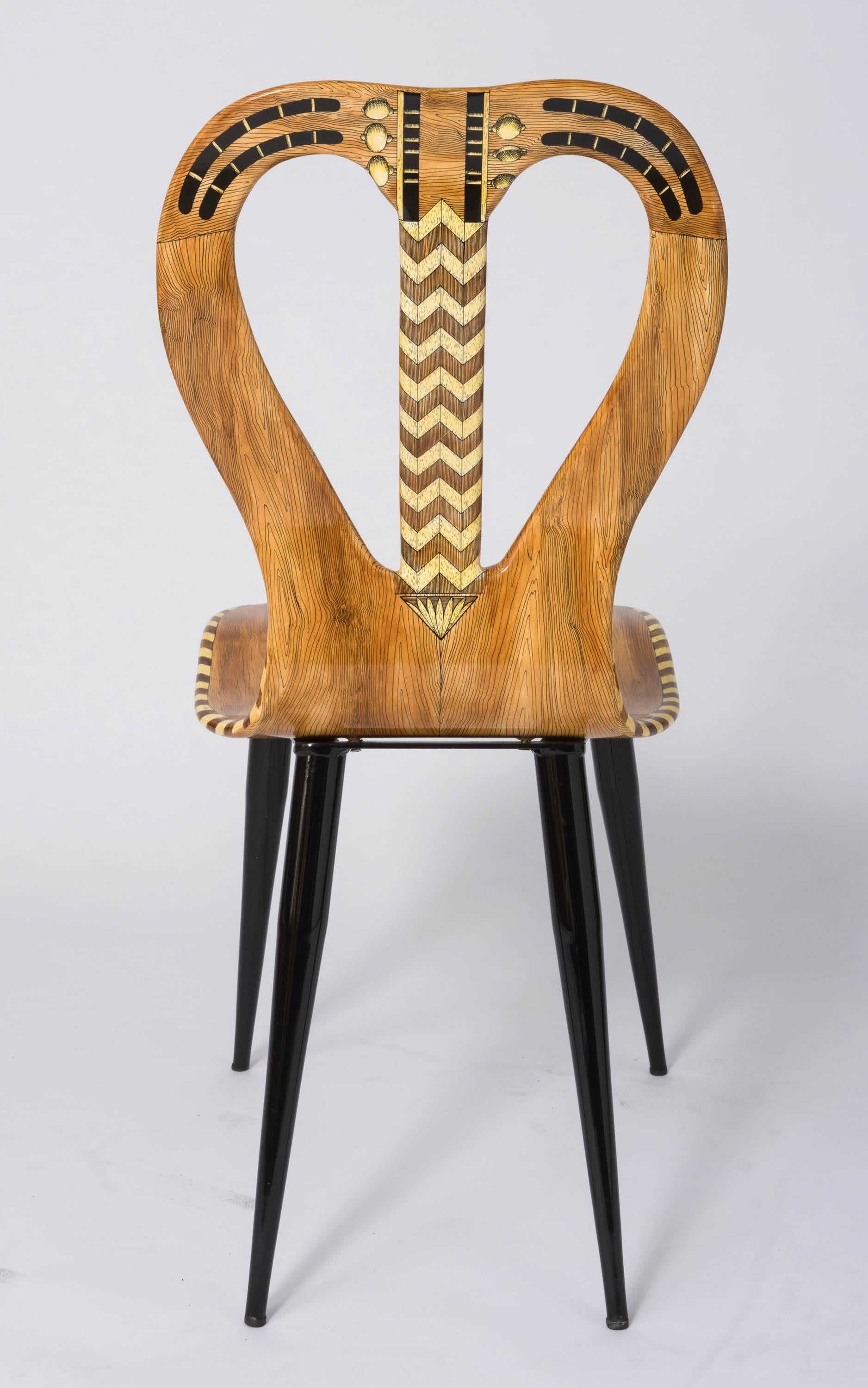 Atelier Fornasetti lacquered chair 