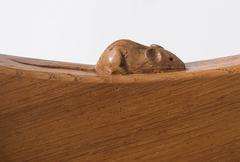 Robert Mouseman Thompson octagonal oak dining table, England circa 1950