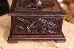 Black Forest Foliate Carved and Fitted Cigar Box